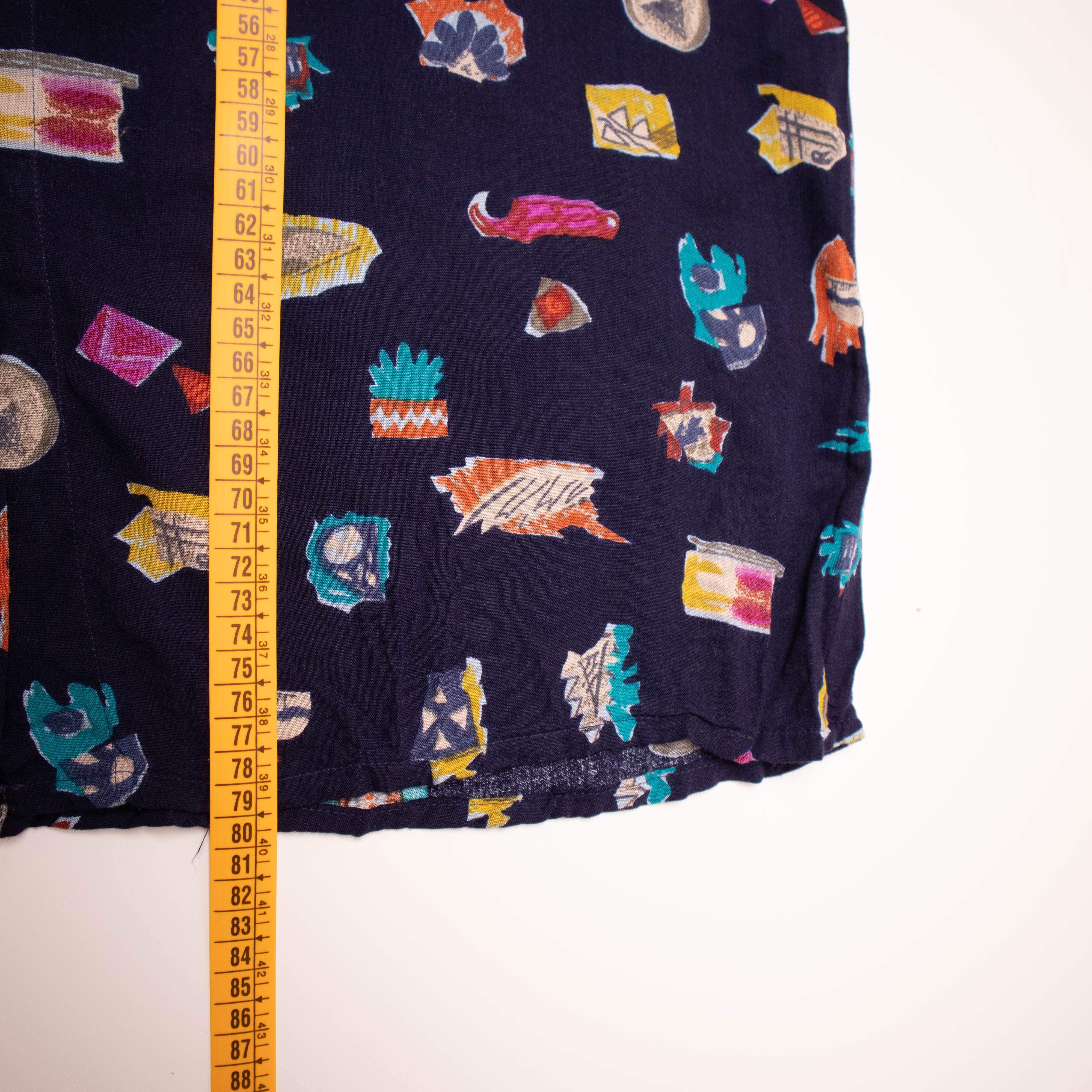 Vintage 90s navy blue New Fast fantasy print long sleeve Shirt - Size M/L