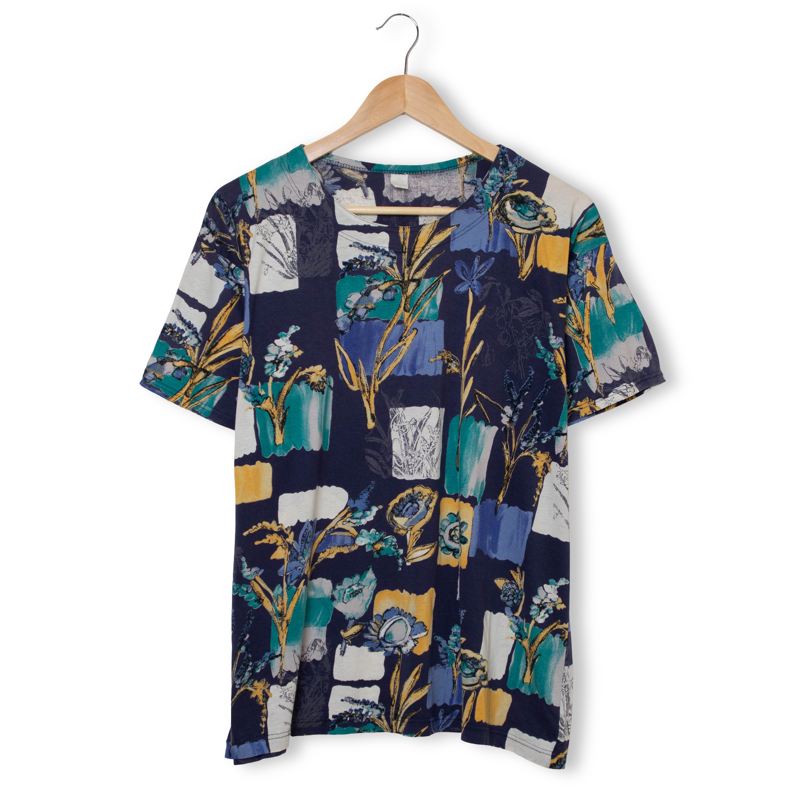 Vintage 90s abstract graphic multicolor T shirt - Size M/L