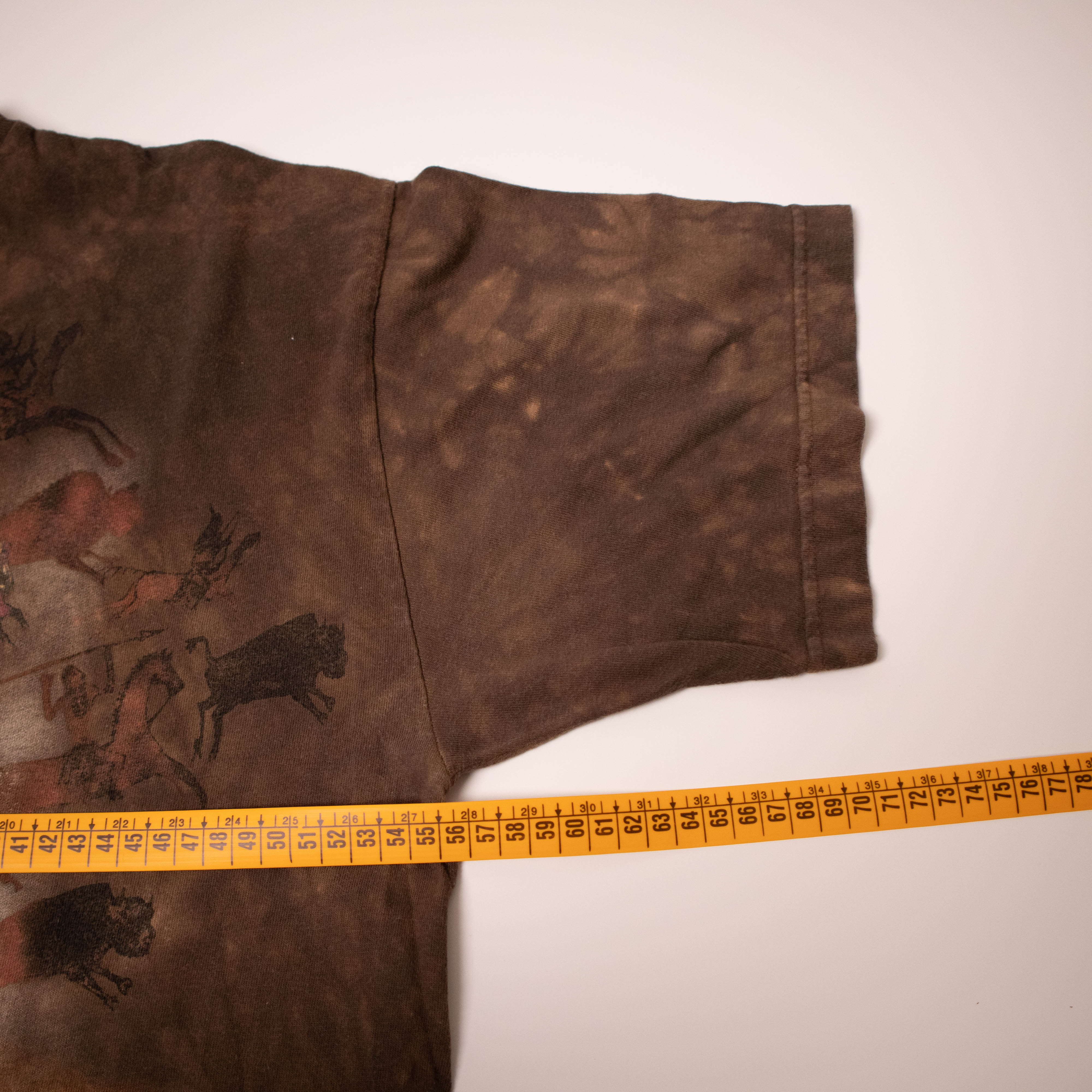 Vintage 90s brown graphic print The Mountain USA T shirt - Size L