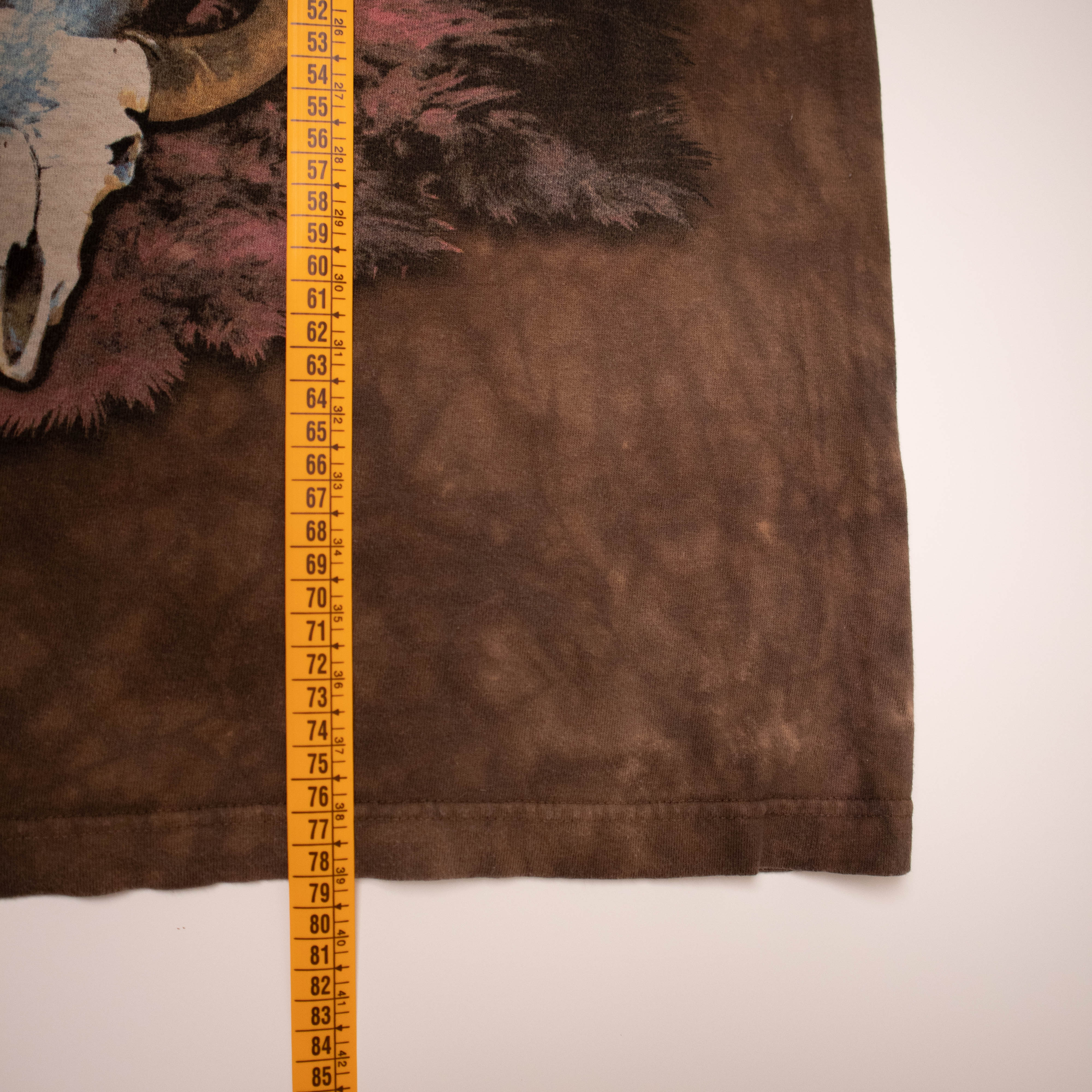 Vintage 90s brown graphic print The Mountain USA T shirt - Size L