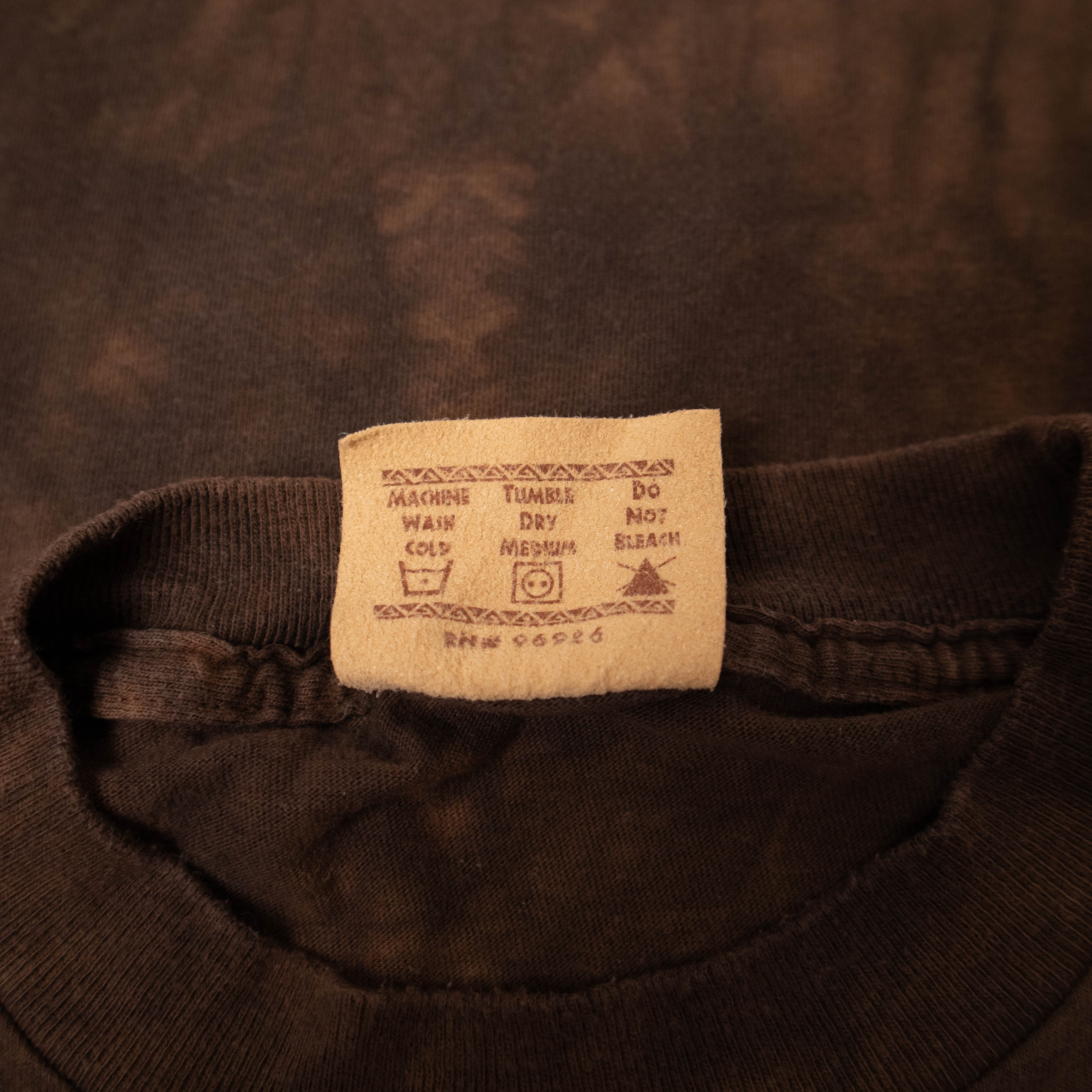 Vintage 90s brown graphic print The Mountain USA T shirt - Size L