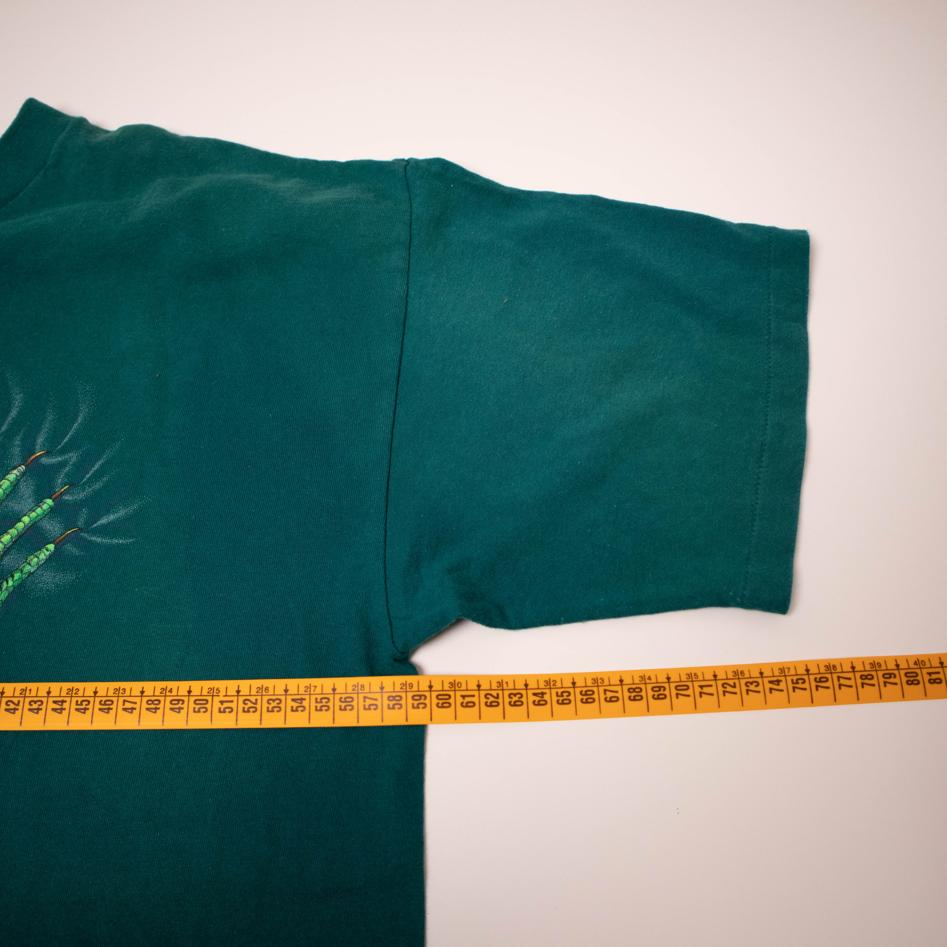 Vintage 90s dark green hyguana graphic print T shirt - Size XL