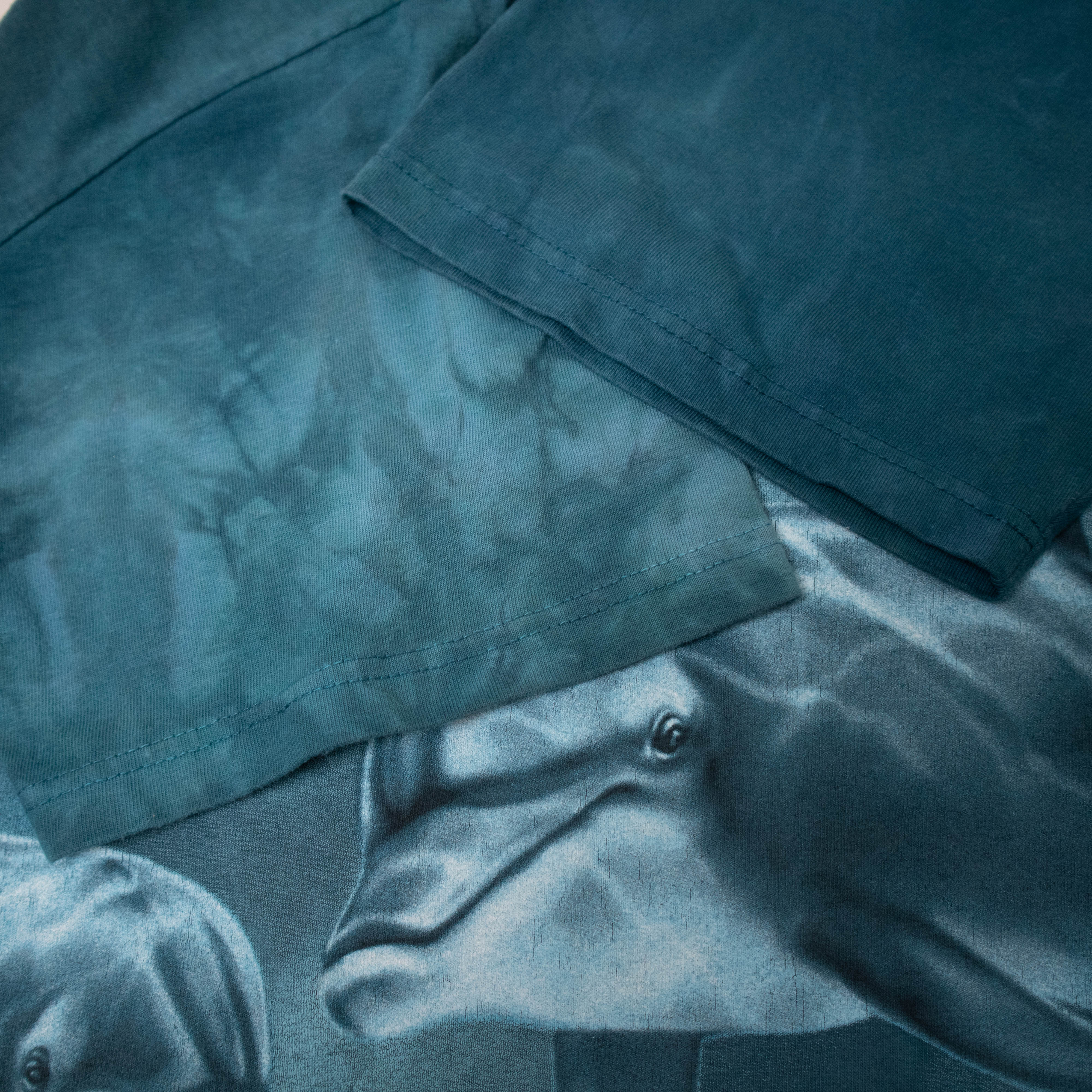 Vintage 90s blue dolphin graphic print T shirt Made in USA - Size M/L