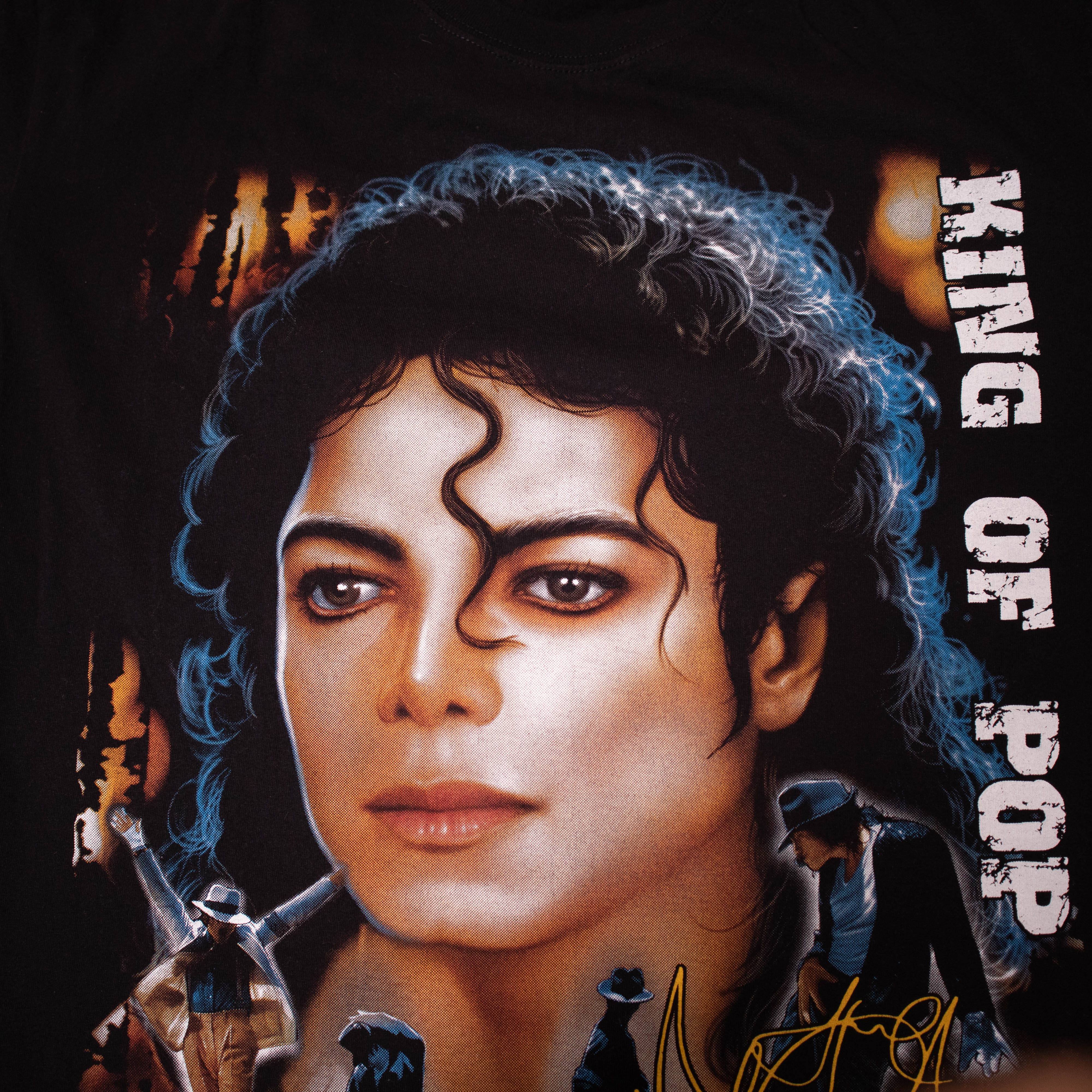 Vintage Michael Jackson graphic print black T shirt - Size XL