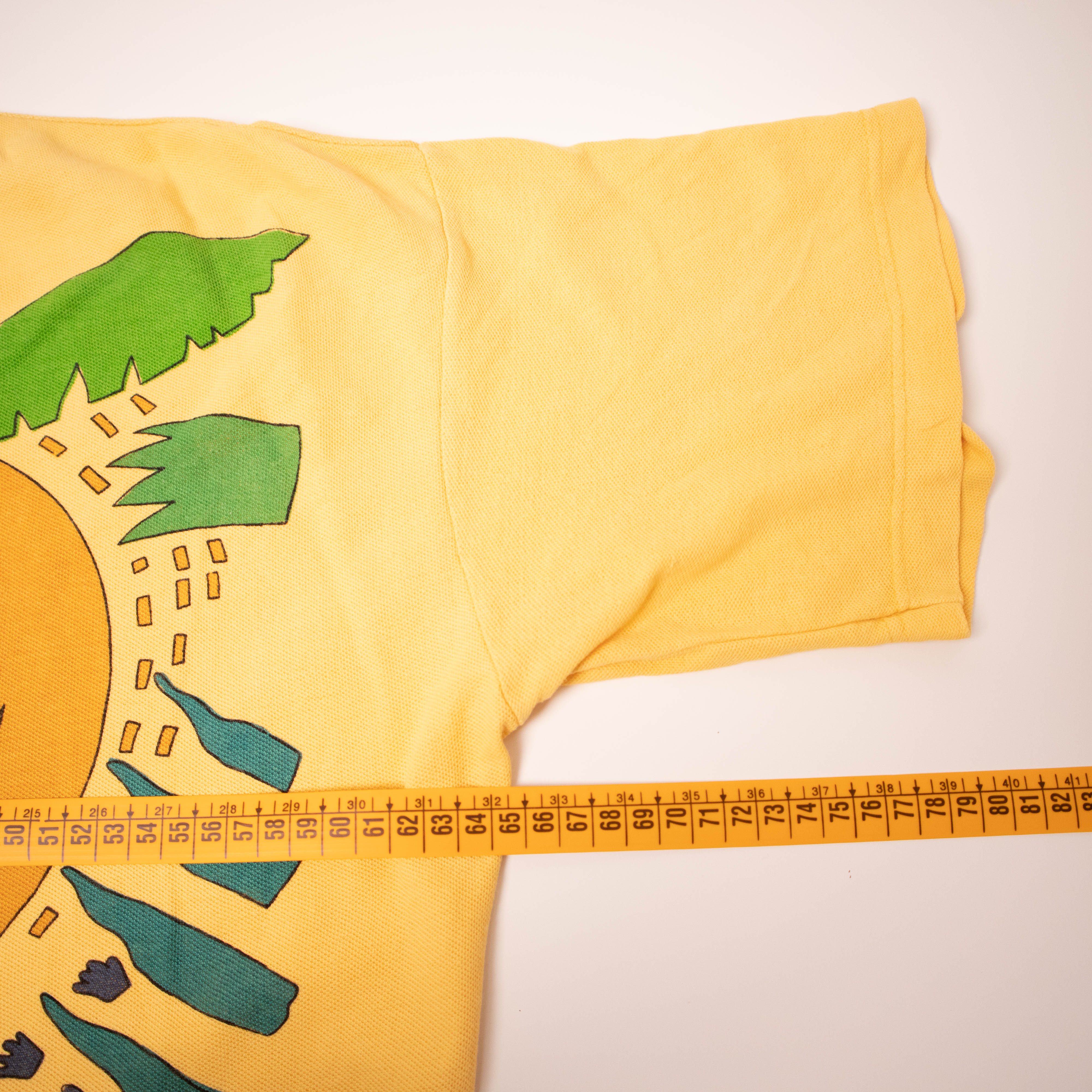 Vintage 90s yellow graphic animal print T shirt - Size XL/XXL