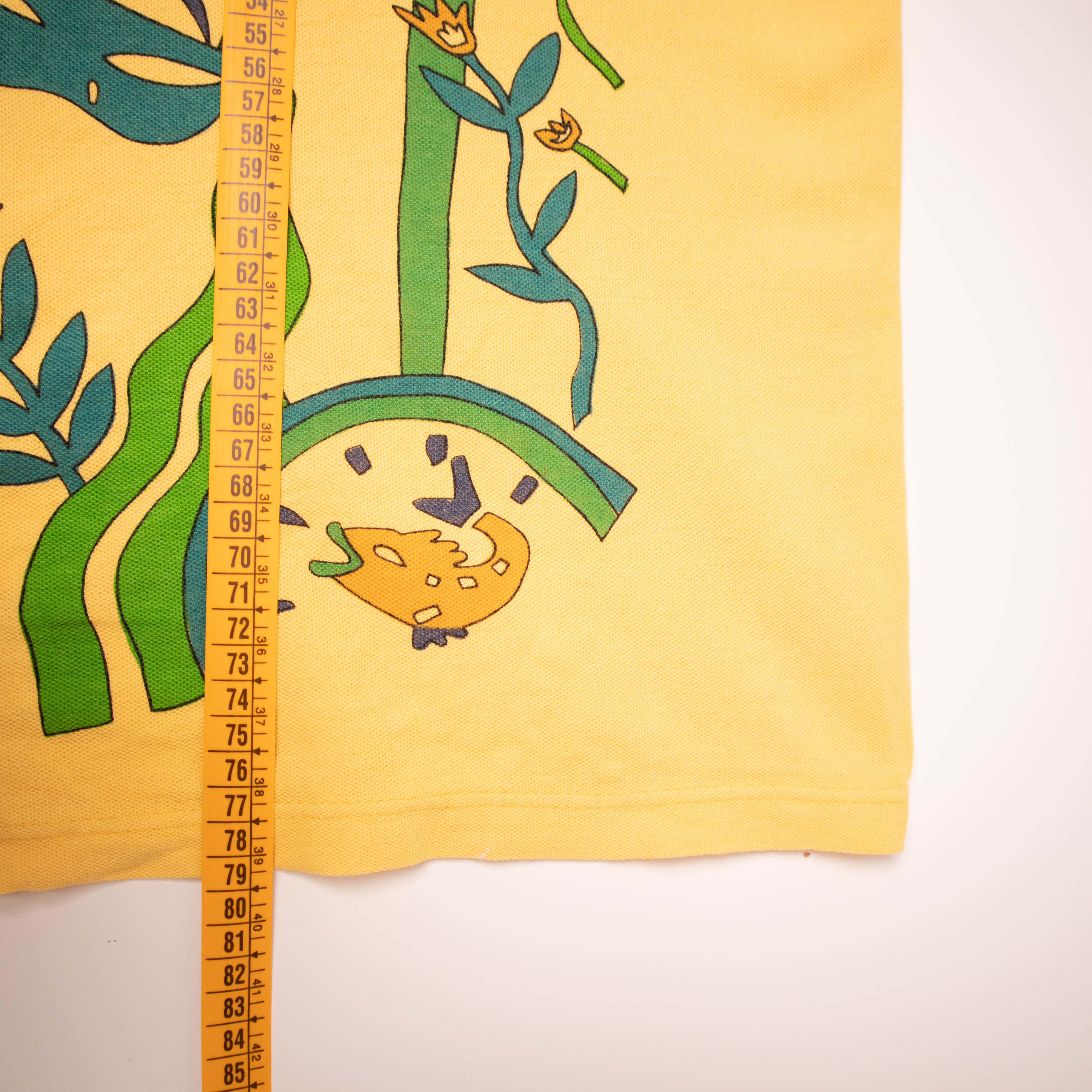 Vintage 90s yellow graphic animal print T shirt - Size XL/XXL