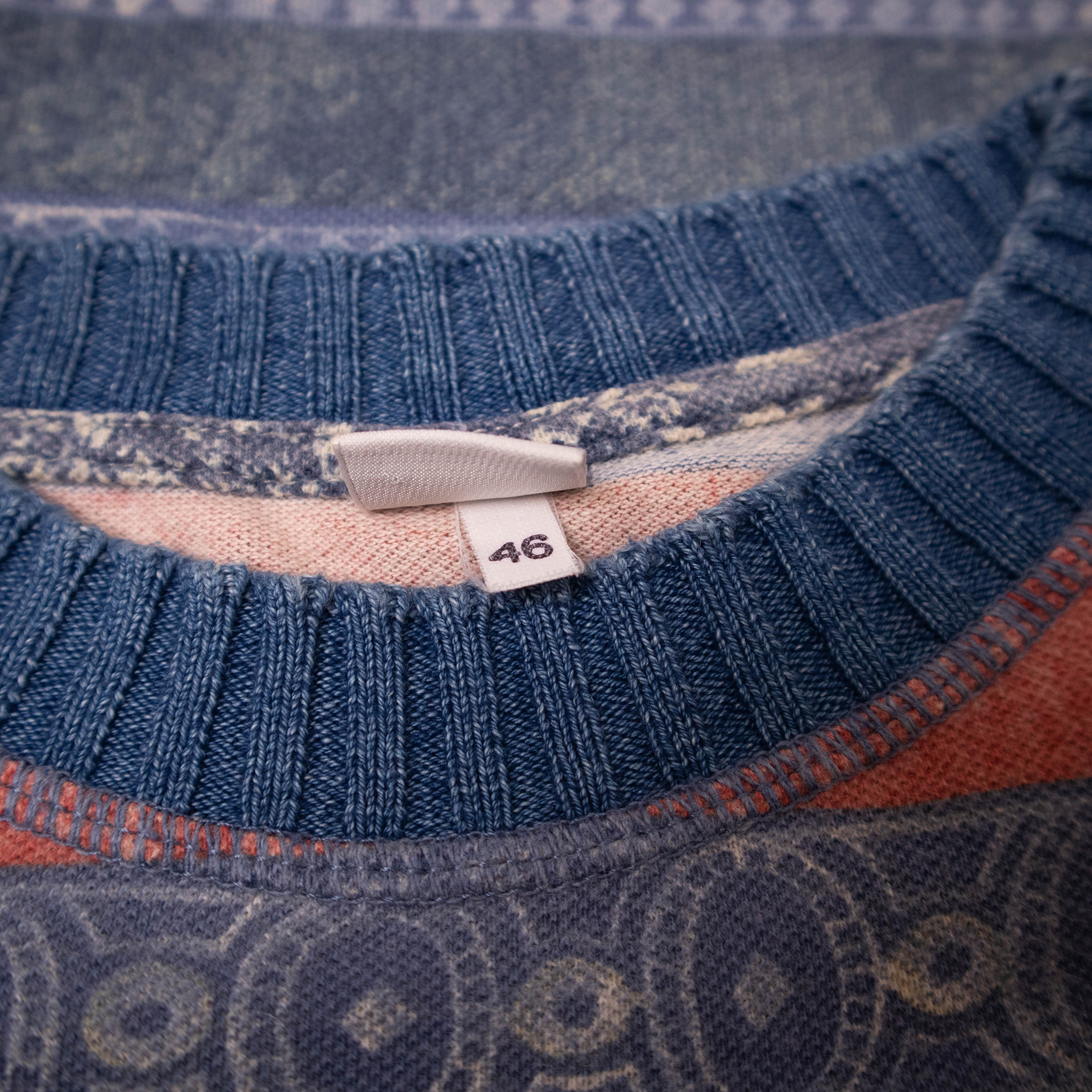 Vintage 90s blue and red abstract graphic T shirt - Size L