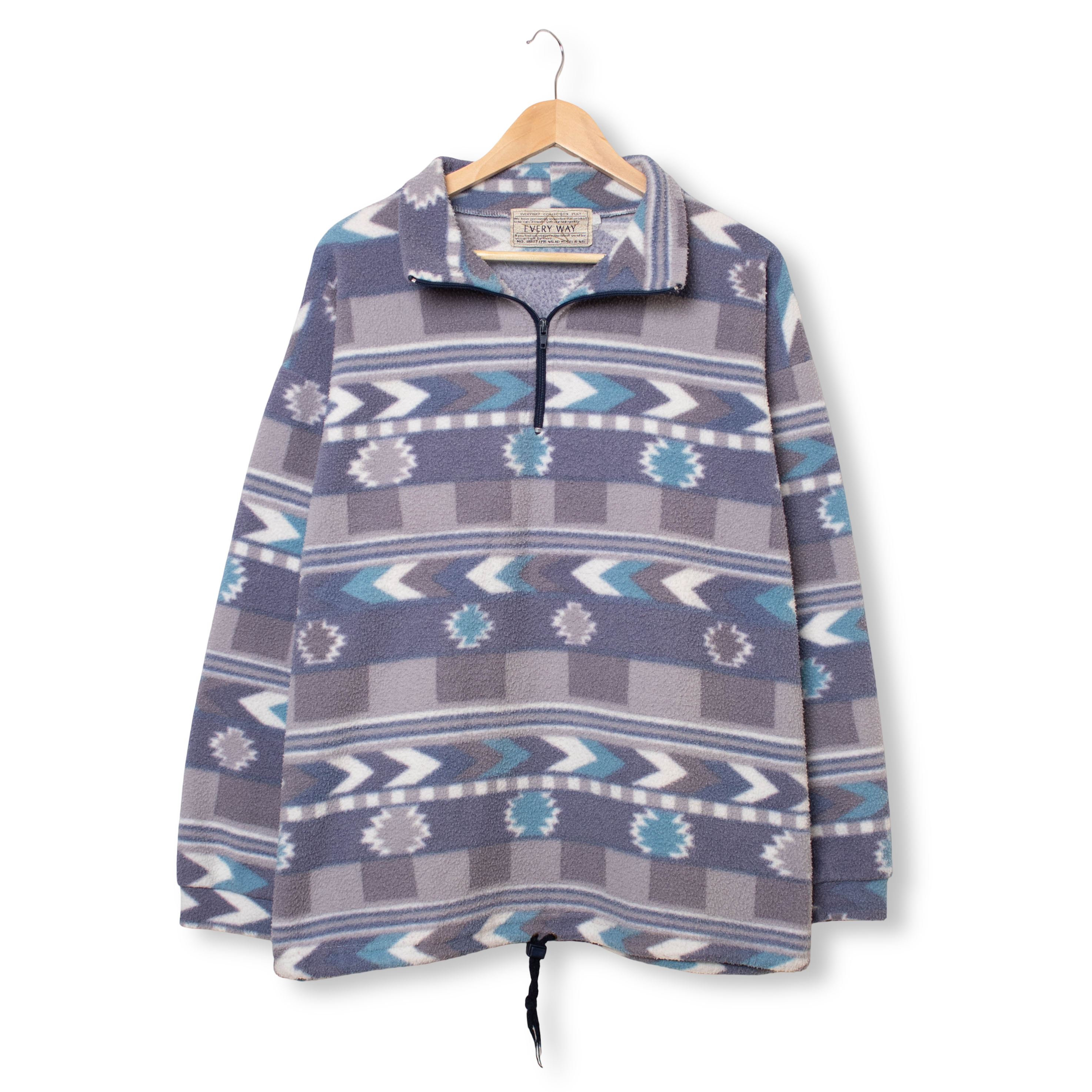 Vintage 80/90s mutlicolor abstract Fleece - Size XL