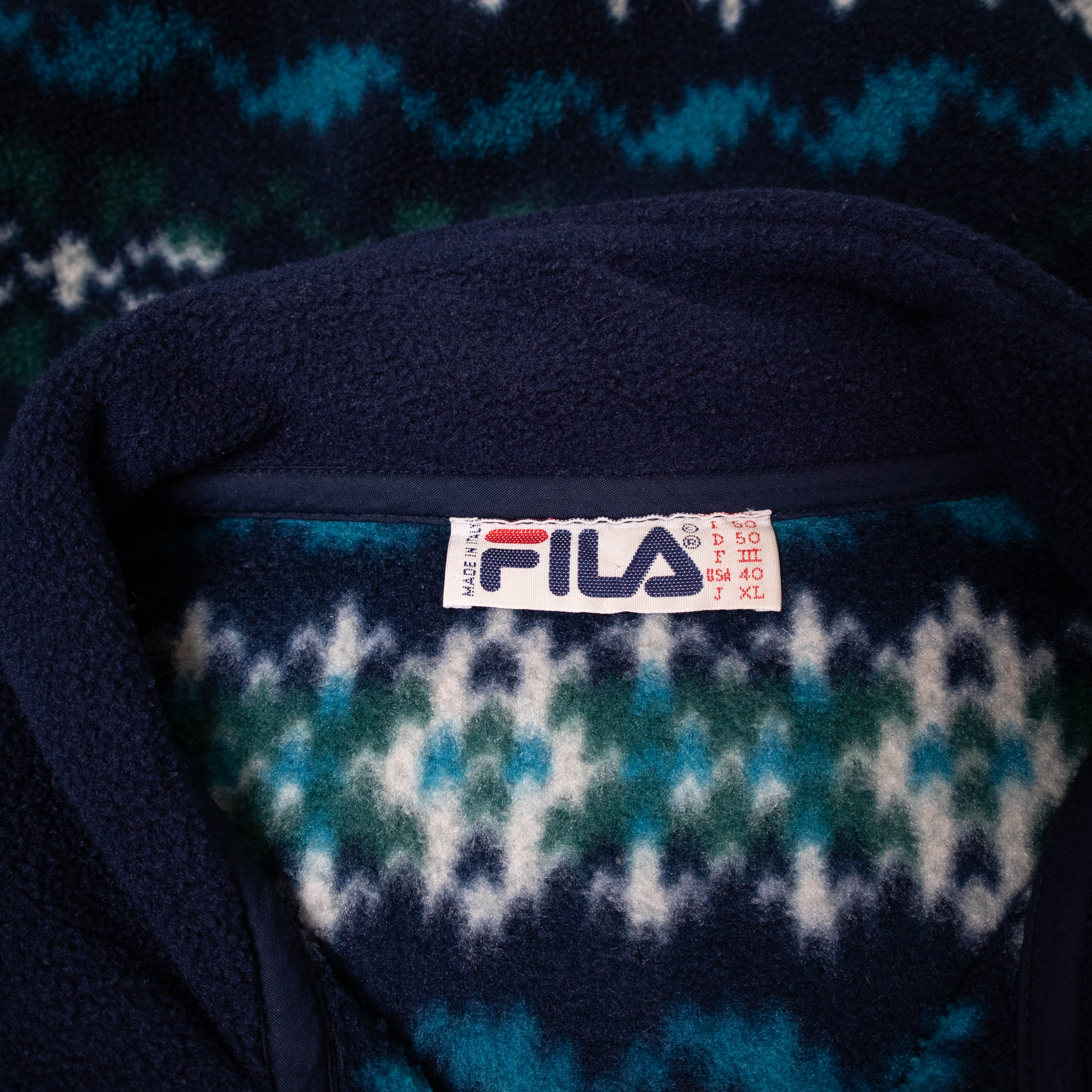 Vintage 80/90s multicolor Fila Magic Line Fleece - Size L 