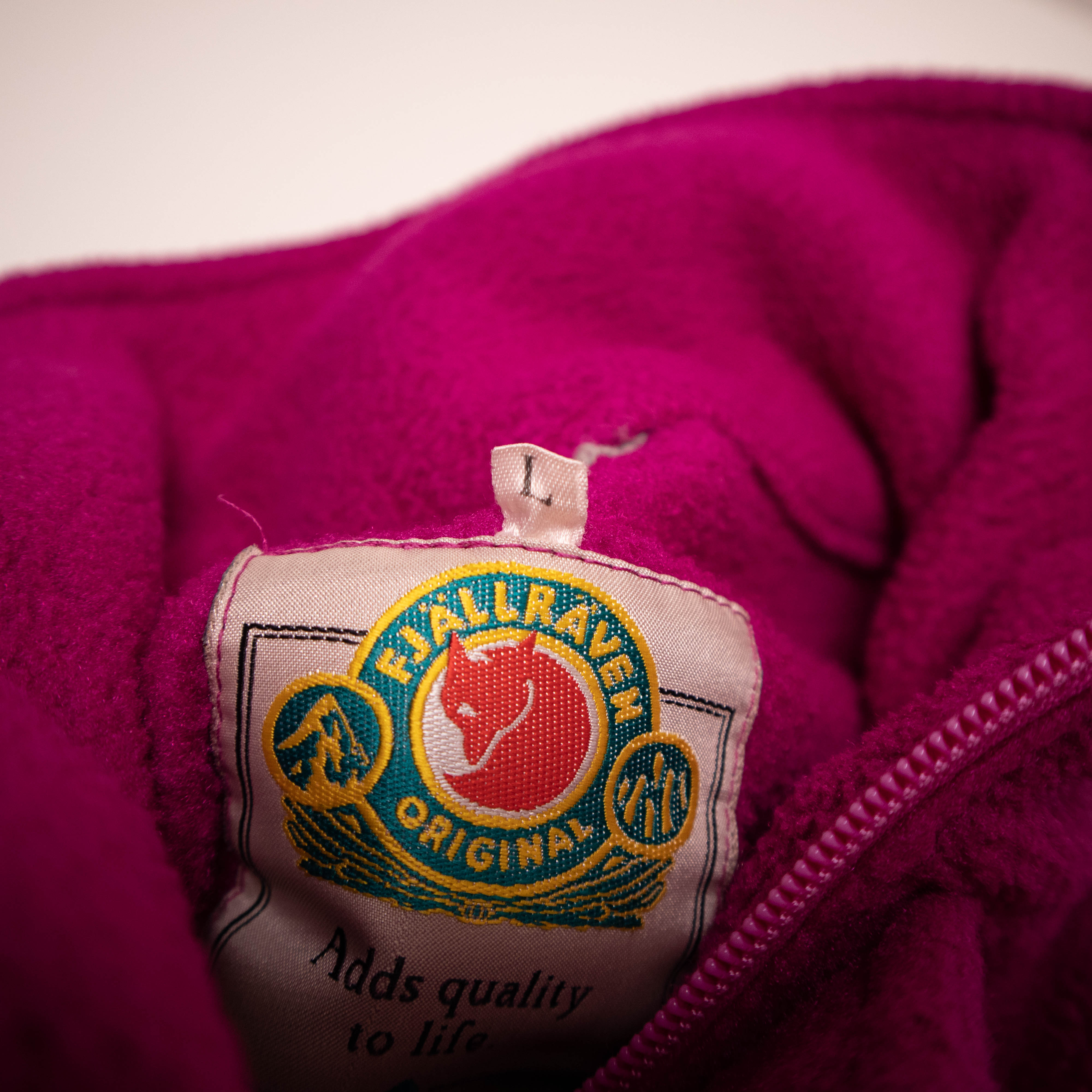 Vintage 80/90s fucsia abstract Fleece - Size L/XL