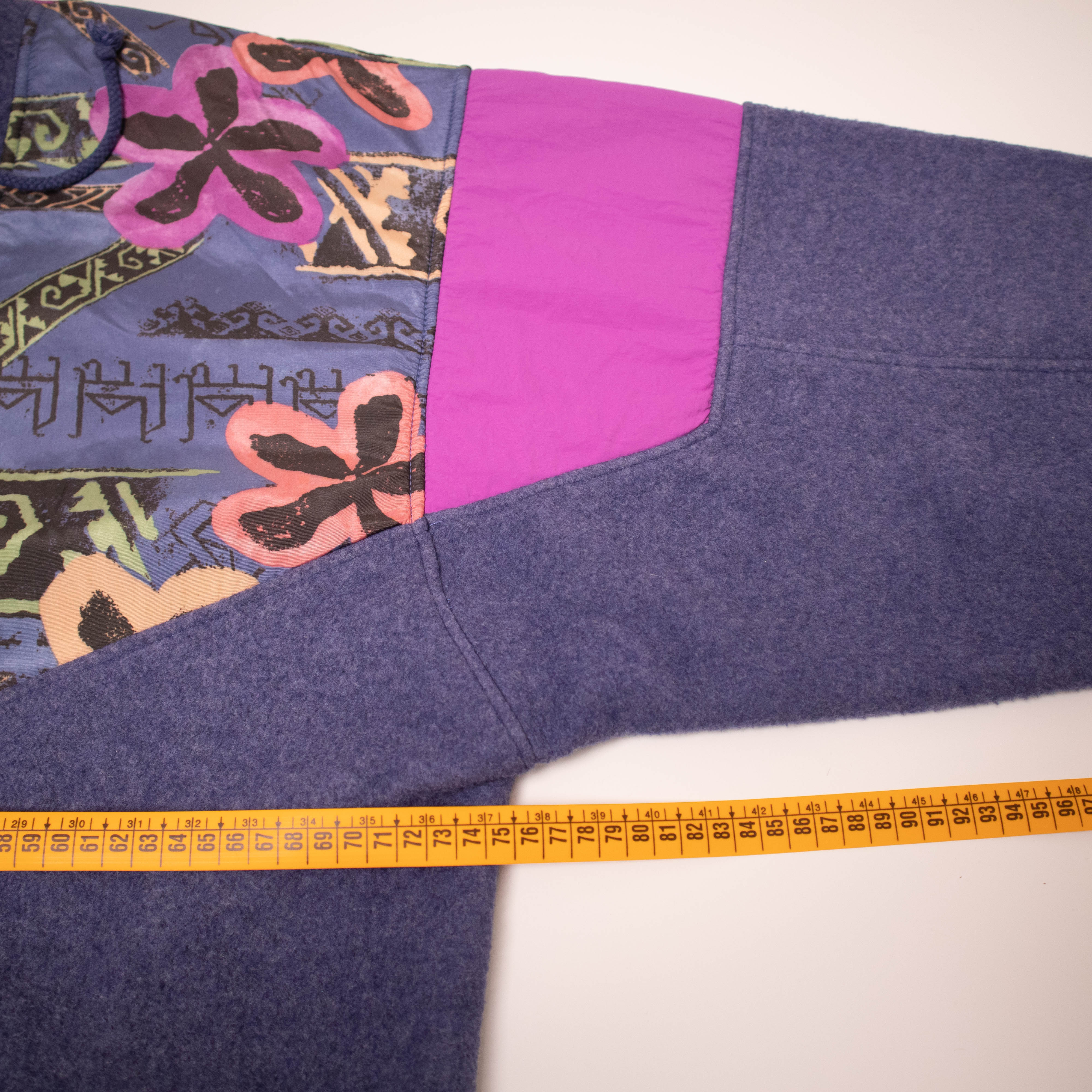 Vintage 80/90s Purple abstract geometric Fleece - Size XL/XXL