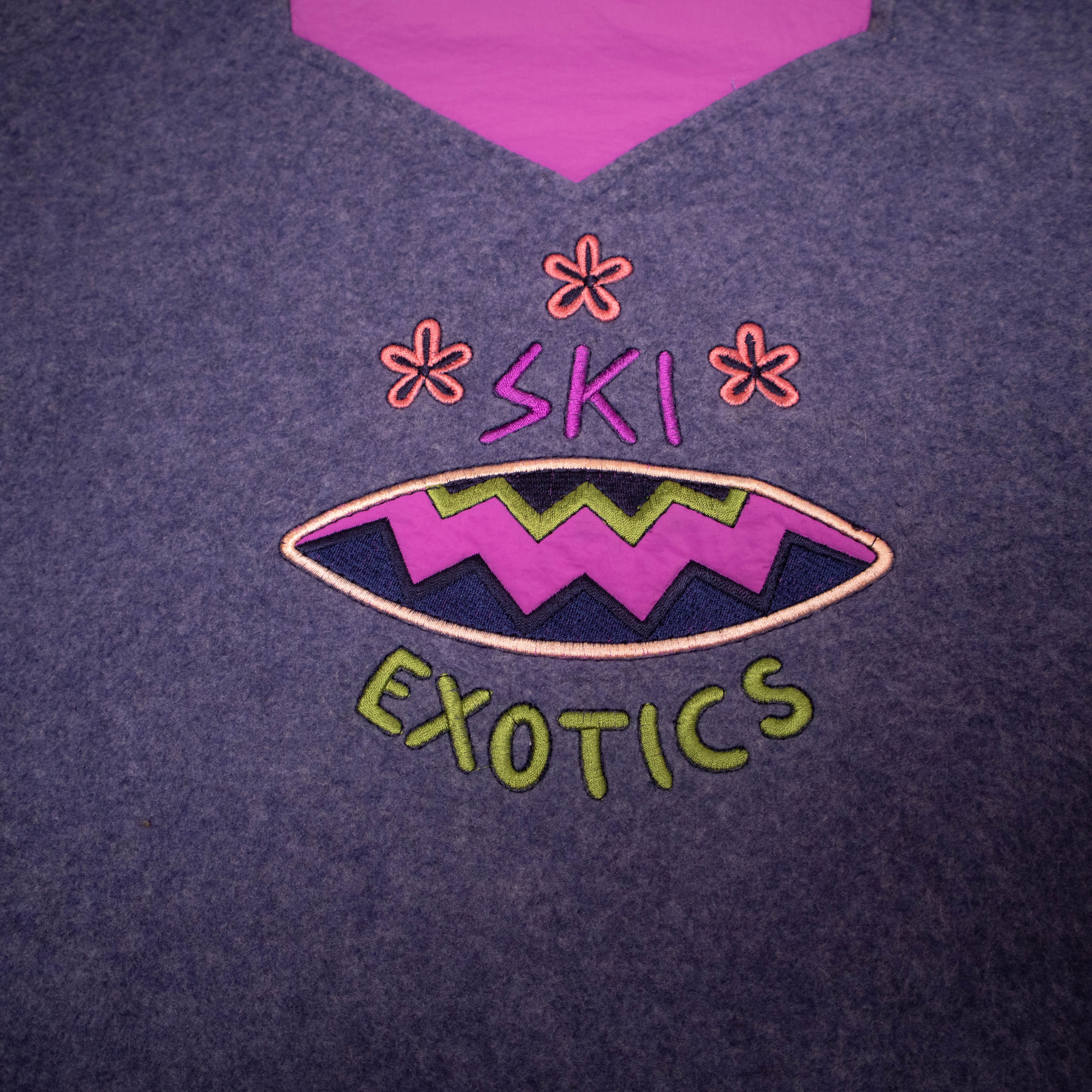 Vintage 80/90s Purple abstract geometric Fleece - Size XL/XXL