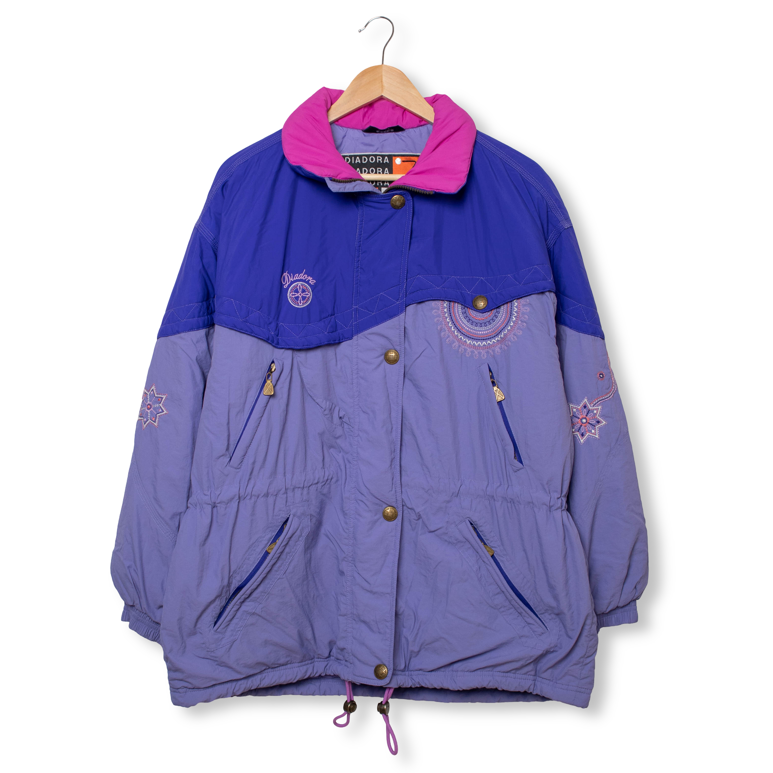 Vintage 80s 90s purple and blue Diadora Winter Jacket - Size M