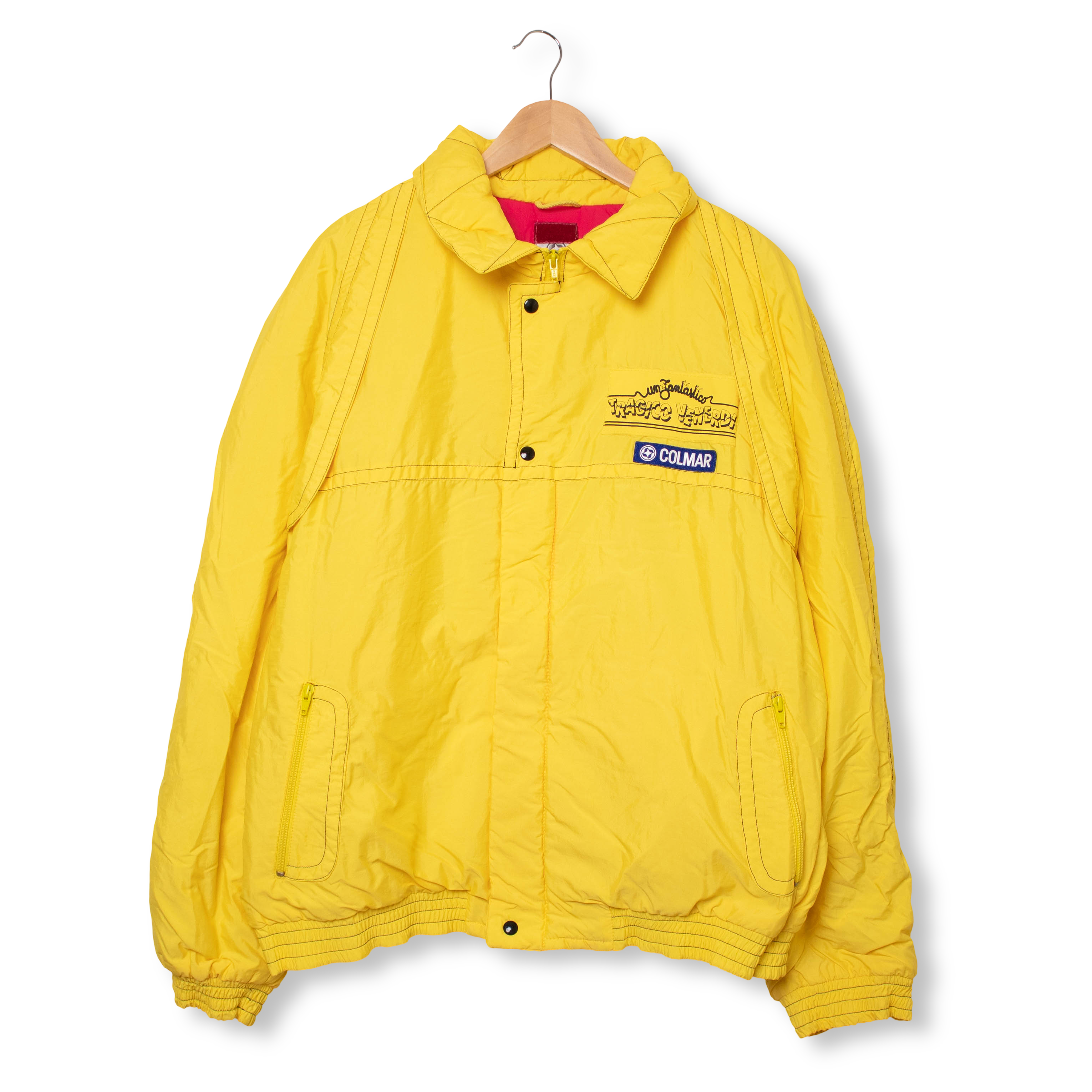 Vintage 80s 90s yellow Colmar memorabilia Winter Jacket - Size L