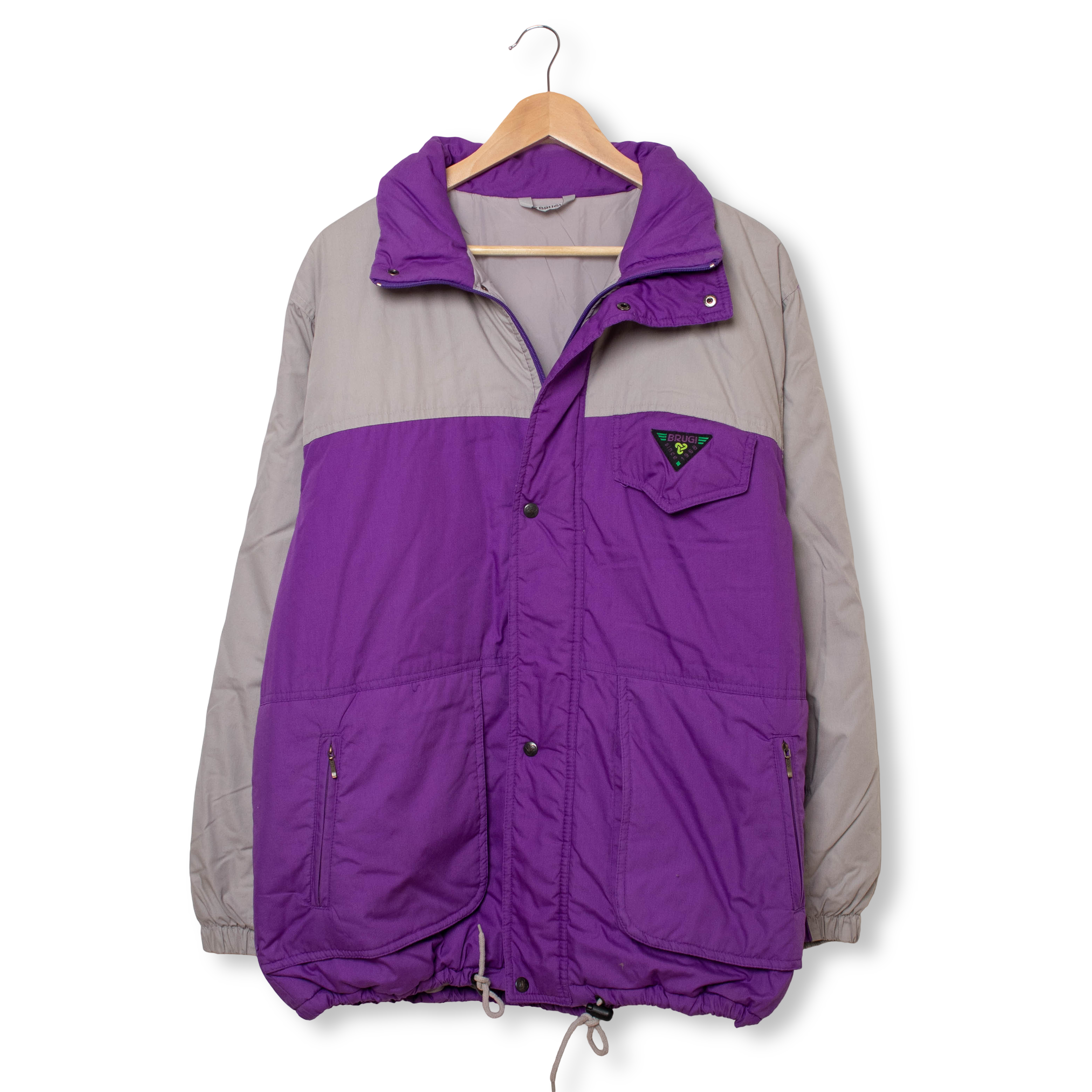 Vintage 80s 90s purple and grey geometric Winter Jacket - Size XL