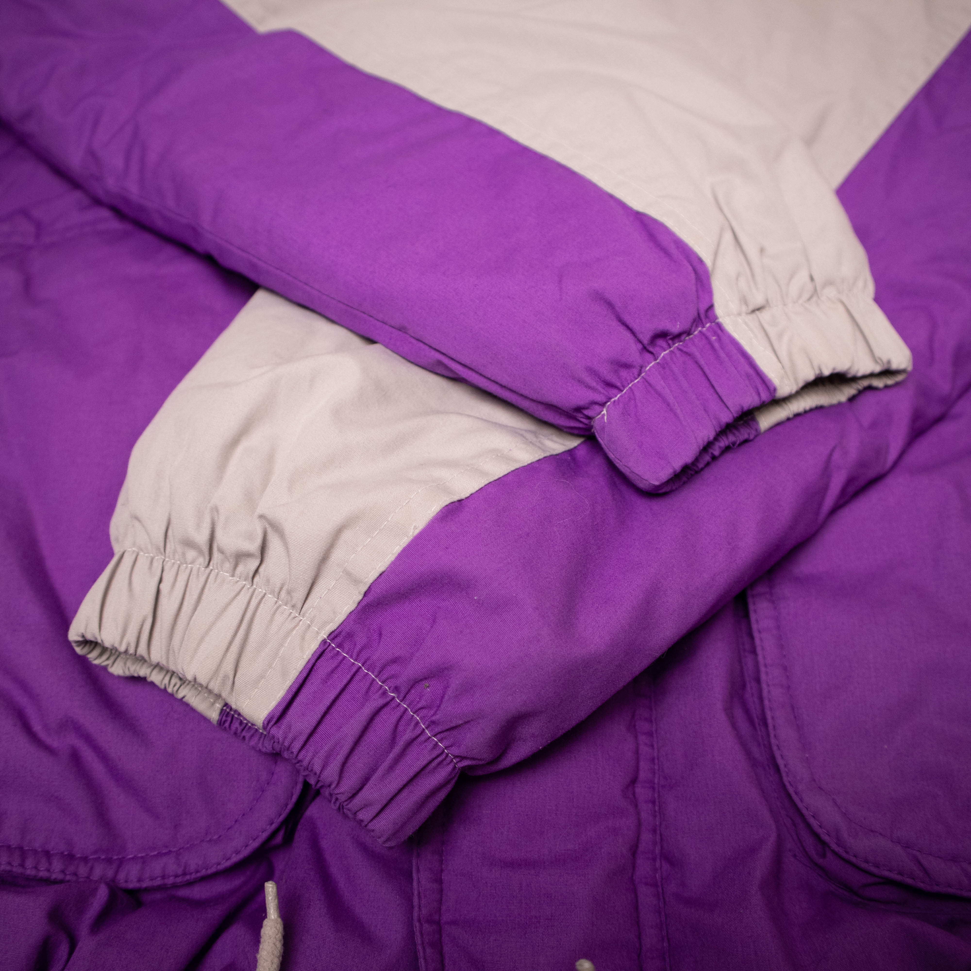 Vintage 80s 90s purple and grey geometric Winter Jacket - Size XL