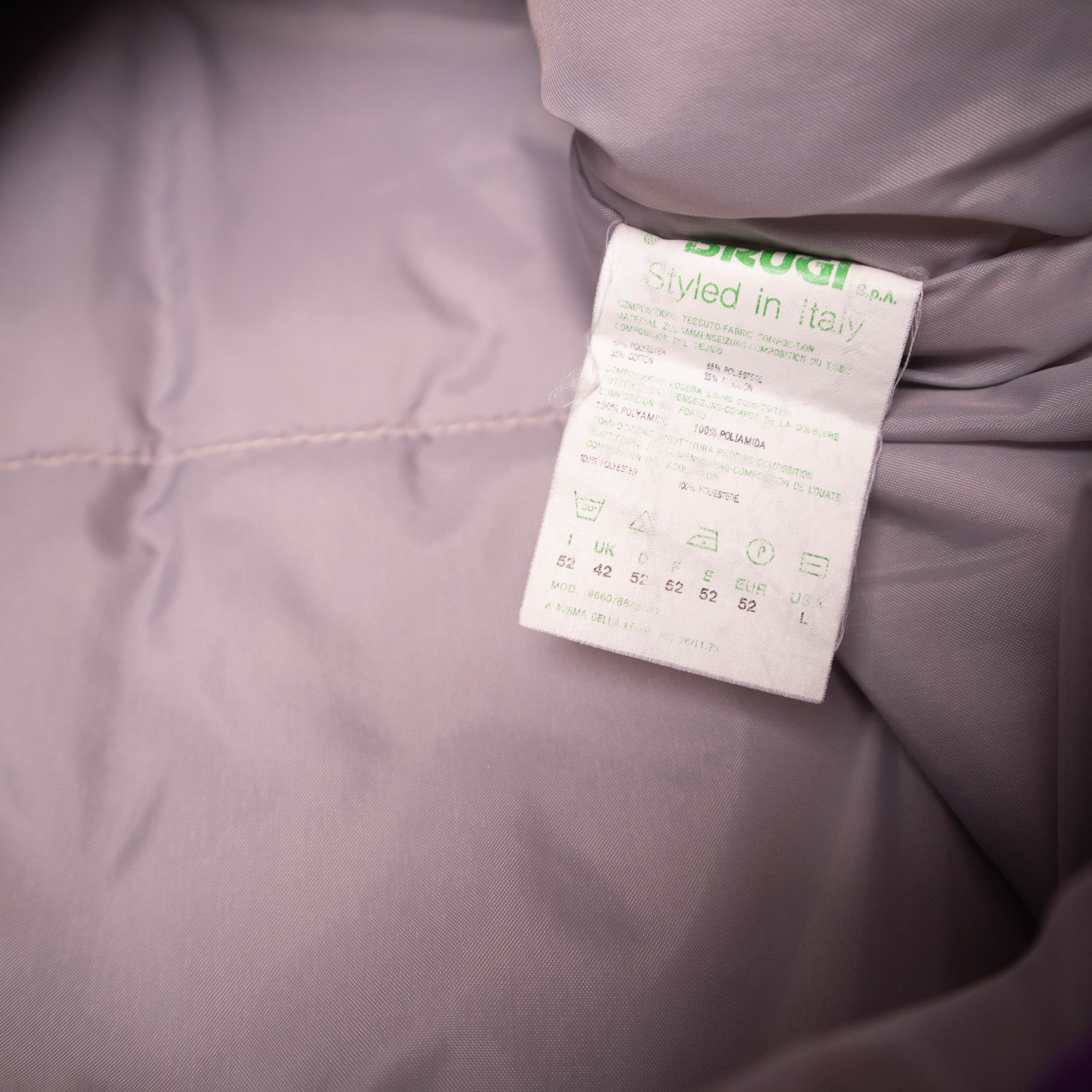 Vintage 80s 90s purple and grey geometric Winter Jacket - Size XL