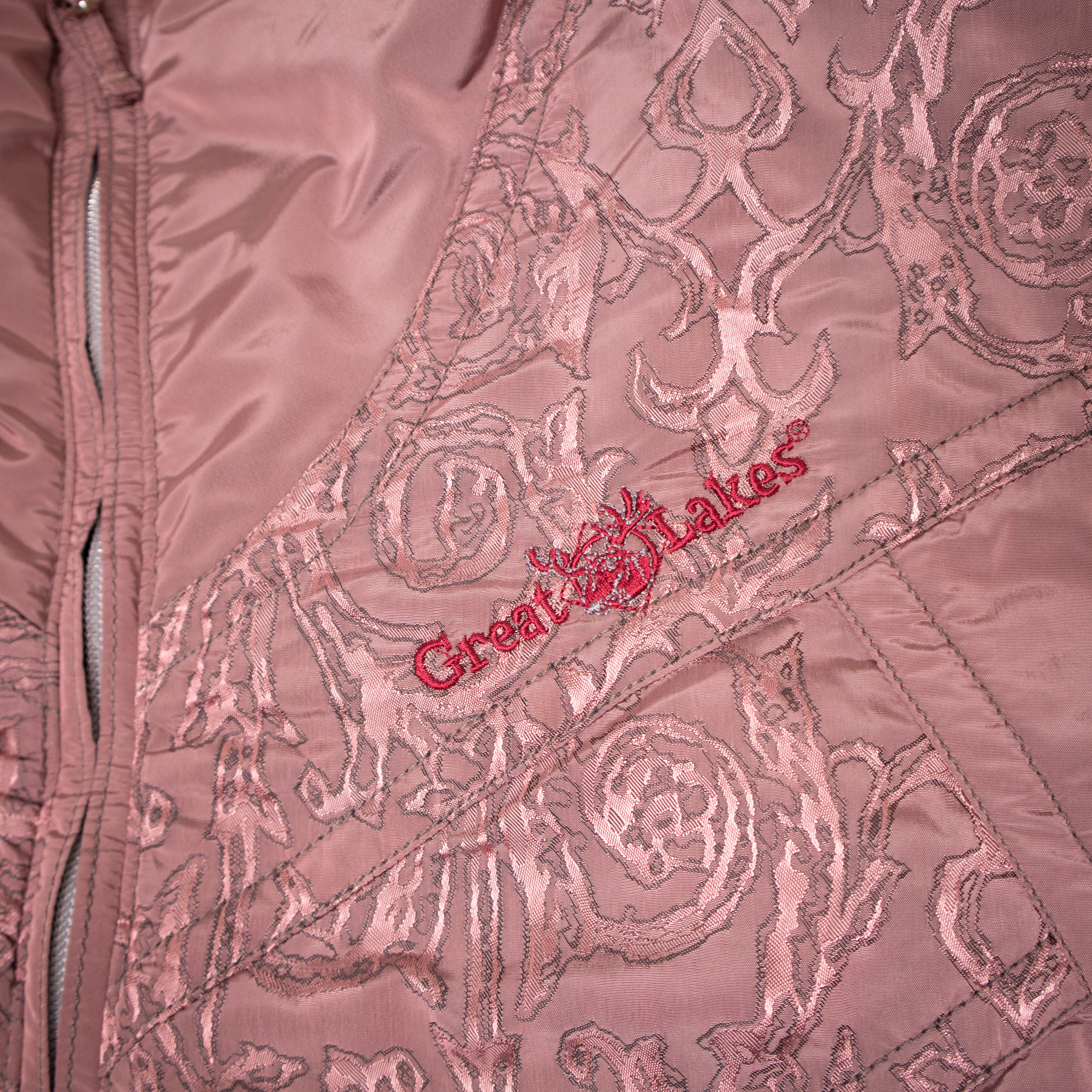 Vintage 80s 90s pink abstract Winter Jacket - Size M