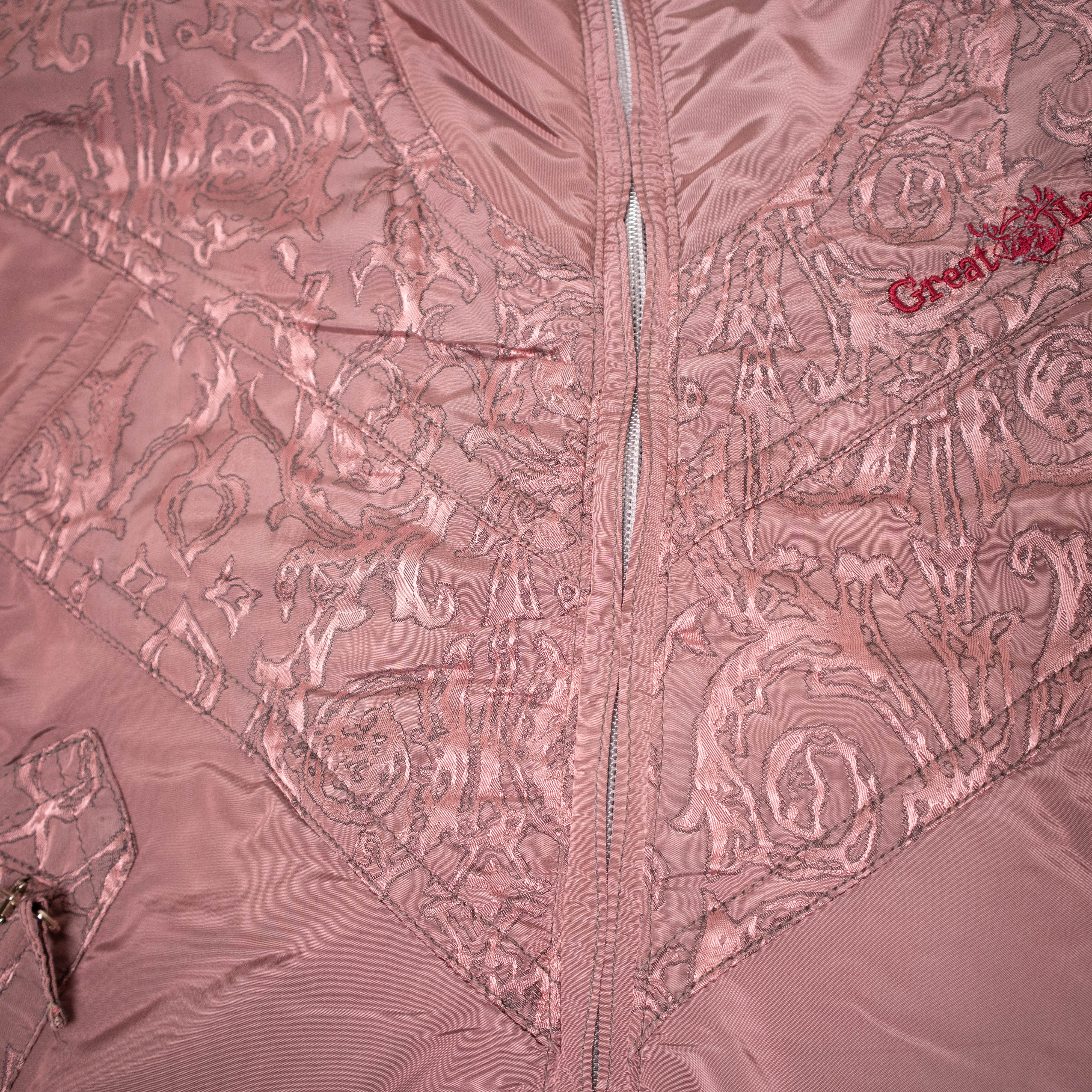 Vintage 80s 90s pink abstract Winter Jacket - Size M