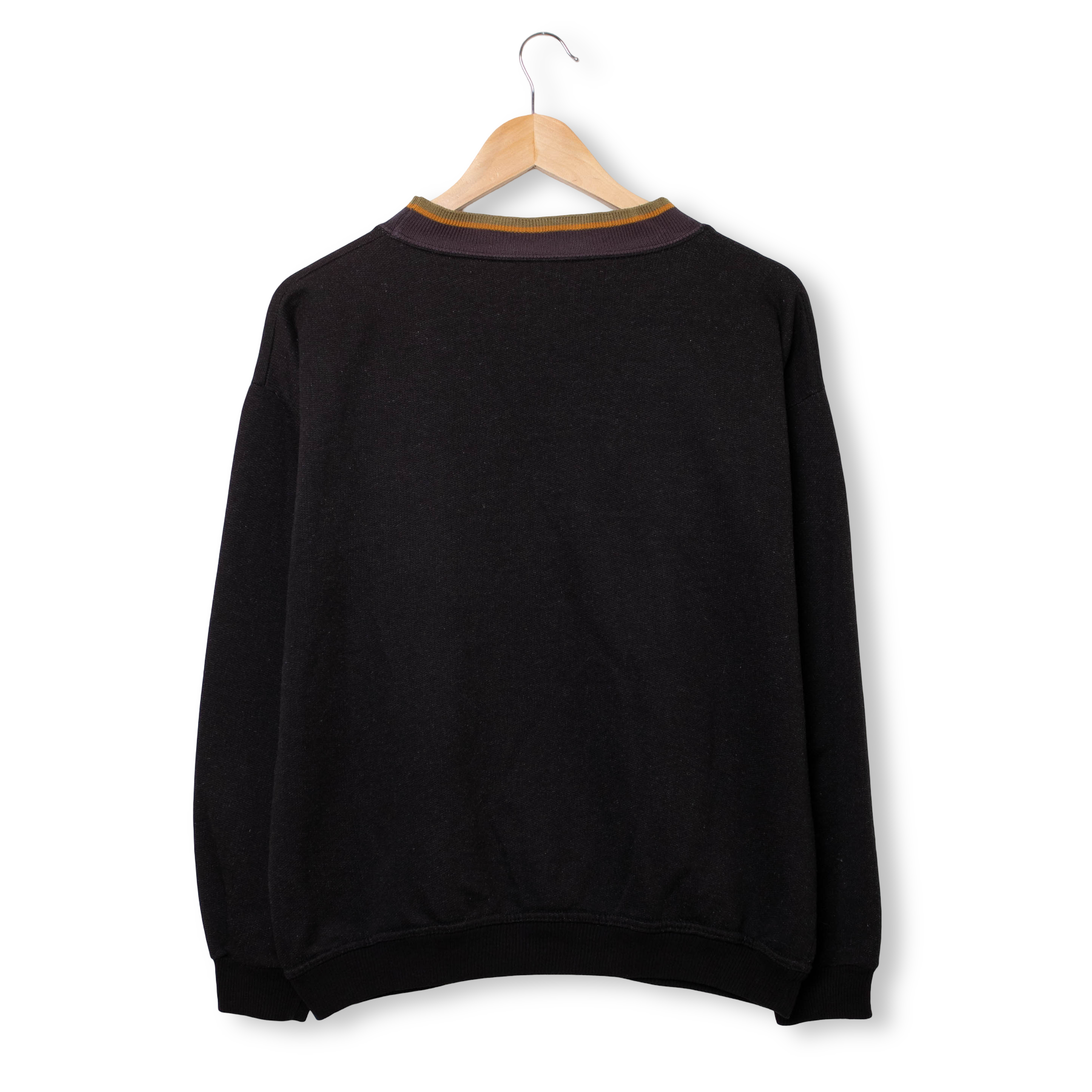 Vintage 80s 90s black embroidered Sweatshirt - Size M