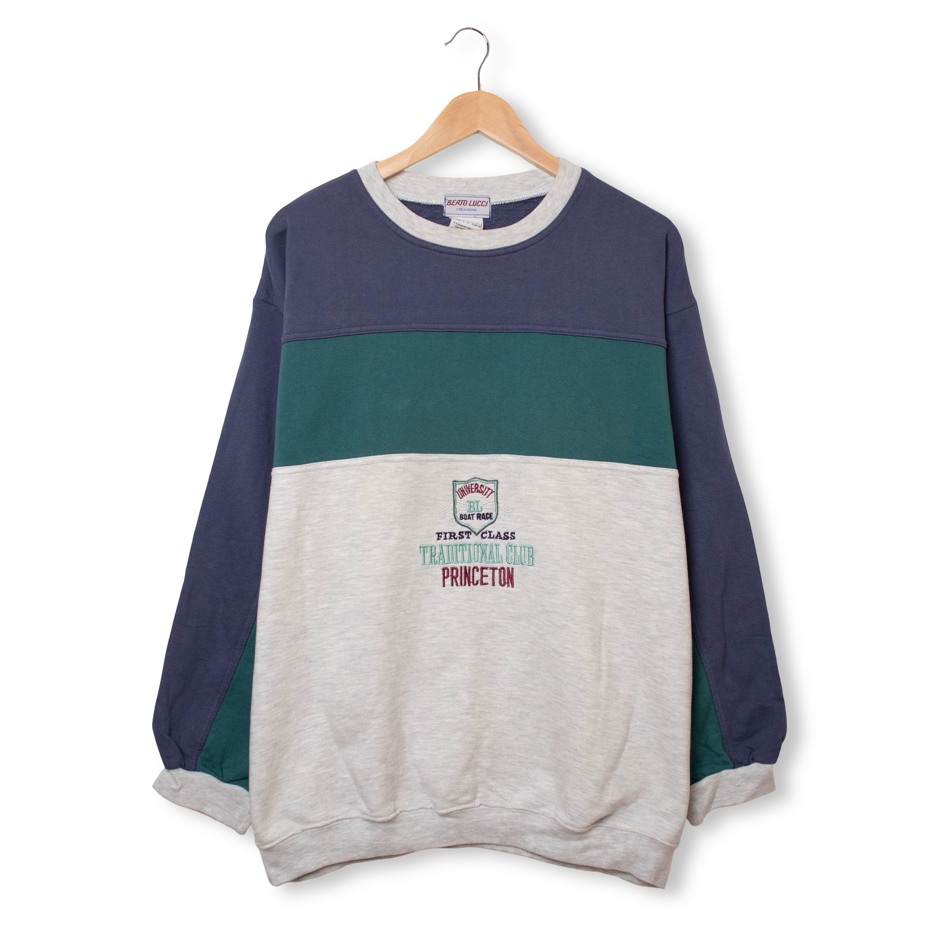 Vintage 80s 90s multicolor embroidered Sweatshirt - Size L/XL