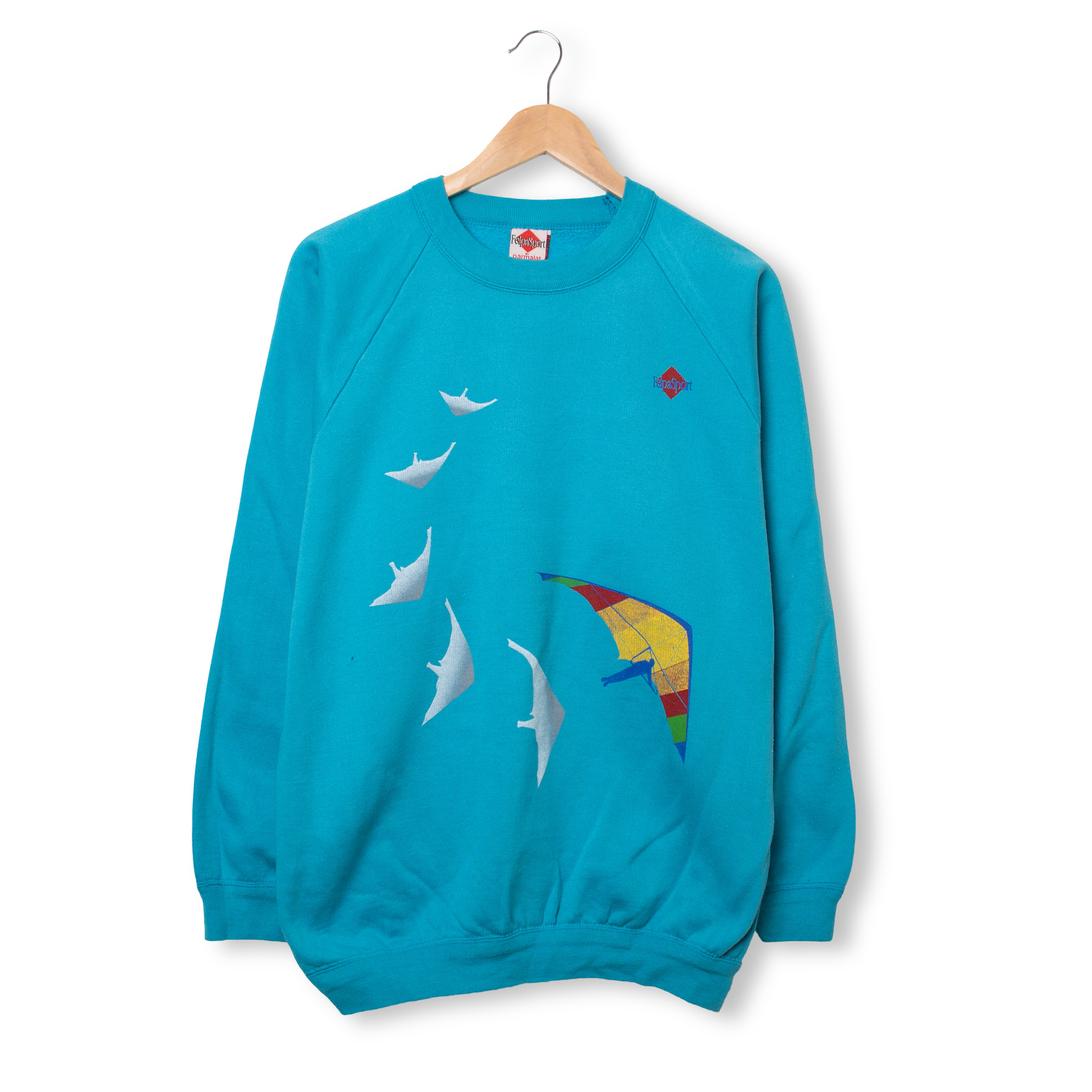 Vintage 80s 90s blue Felpasport Parmalat Sweatshirt - Size L