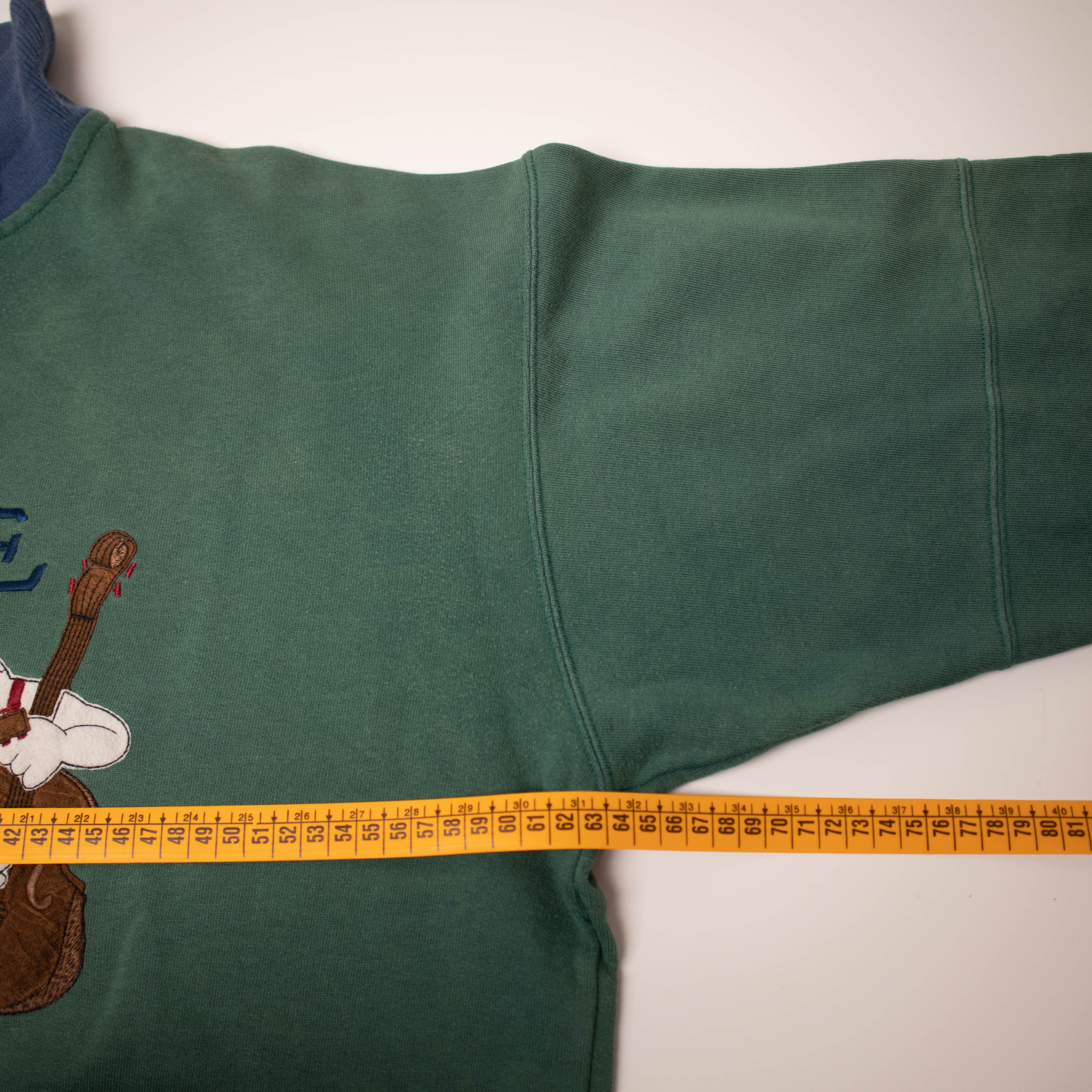Vintage 80s 90s dark green embroidered Sweatshirt - Size L