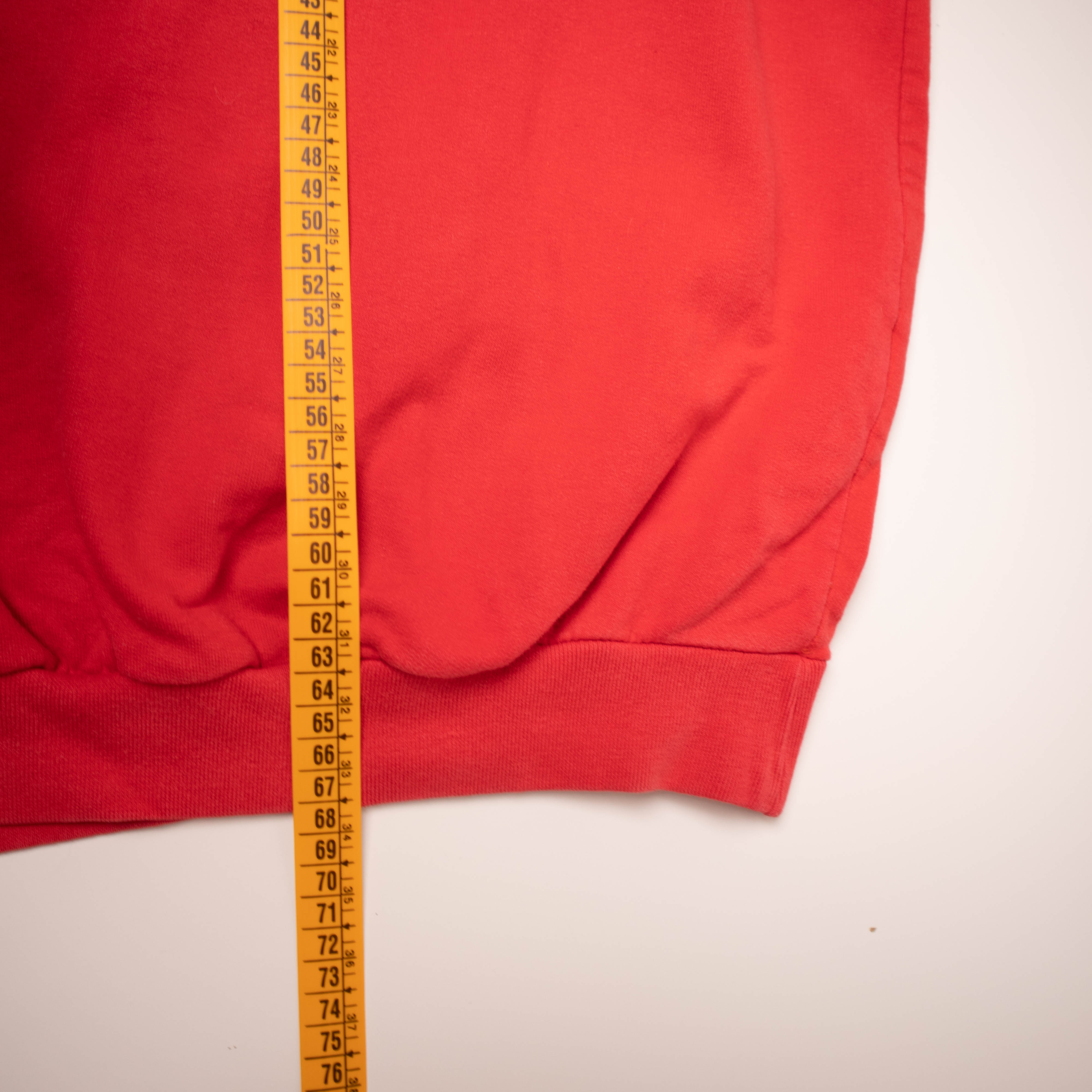 Vintage 80s 90s red abstract buttoned Sweatshirt - Size L/XL