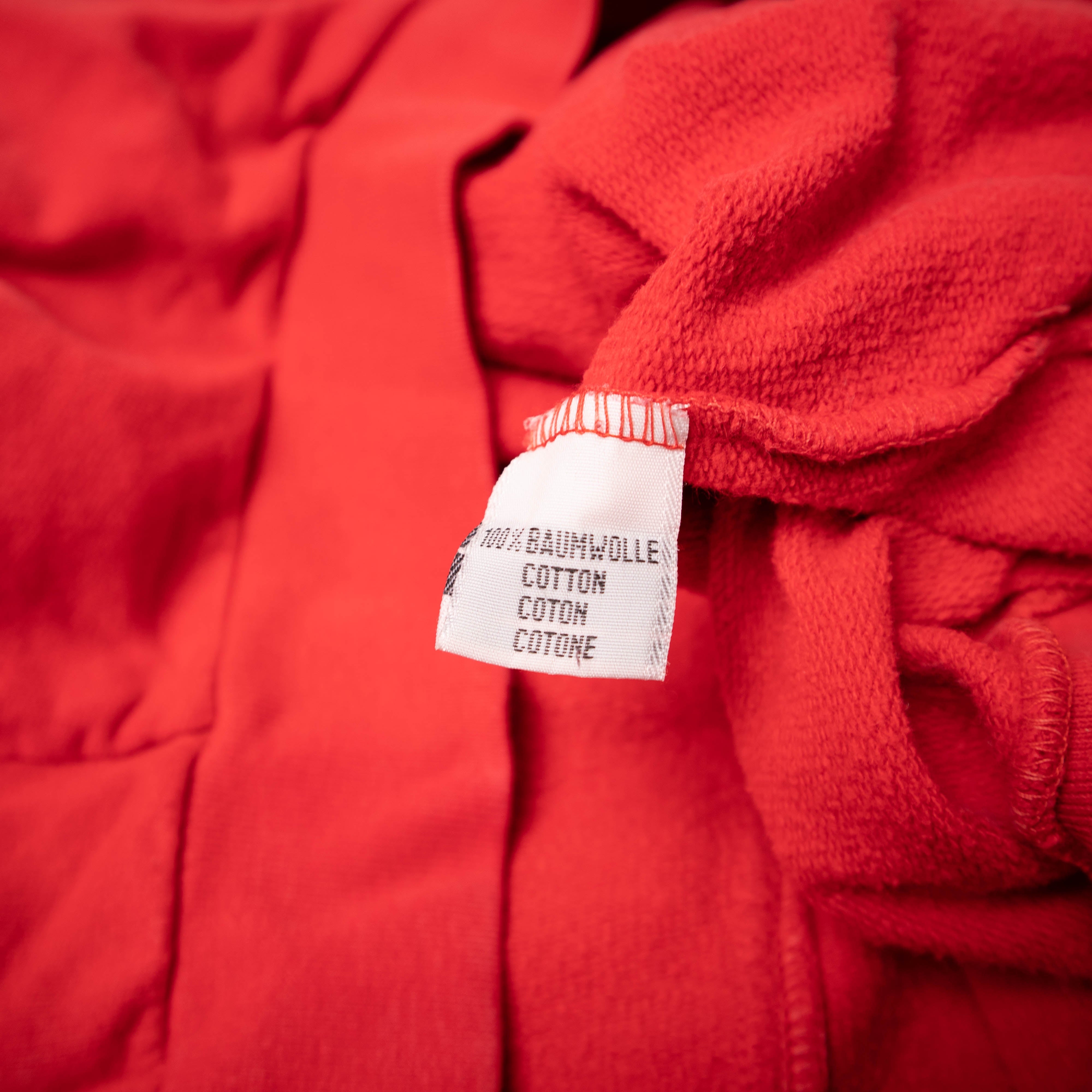 Vintage 80s 90s red abstract buttoned Sweatshirt - Size L/XL