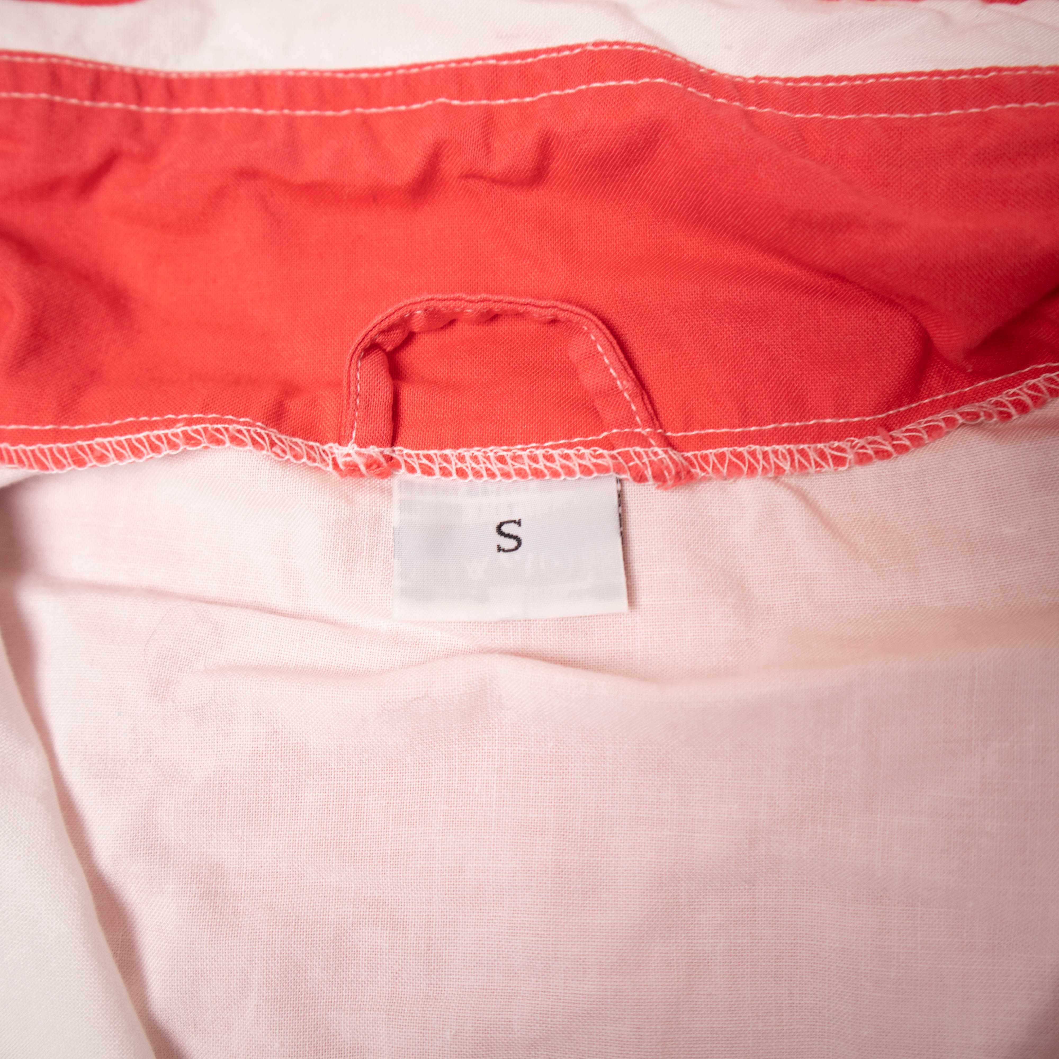 Vintage 80s 90s red and white light Sweatshirt with patch - Size L