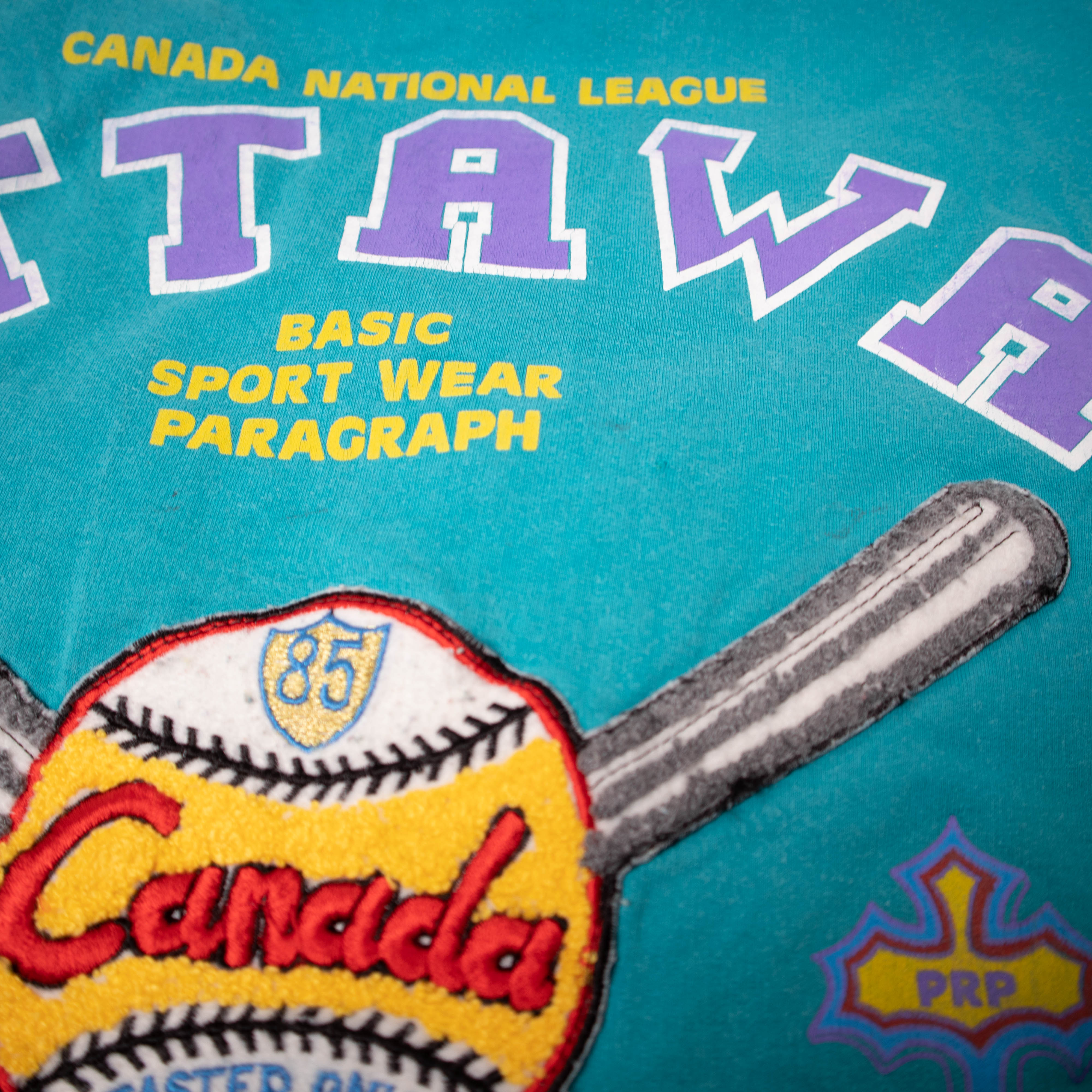 Vintage 80s 90s blue and grey Ottawa baseball Sweatshirt - Size M/L