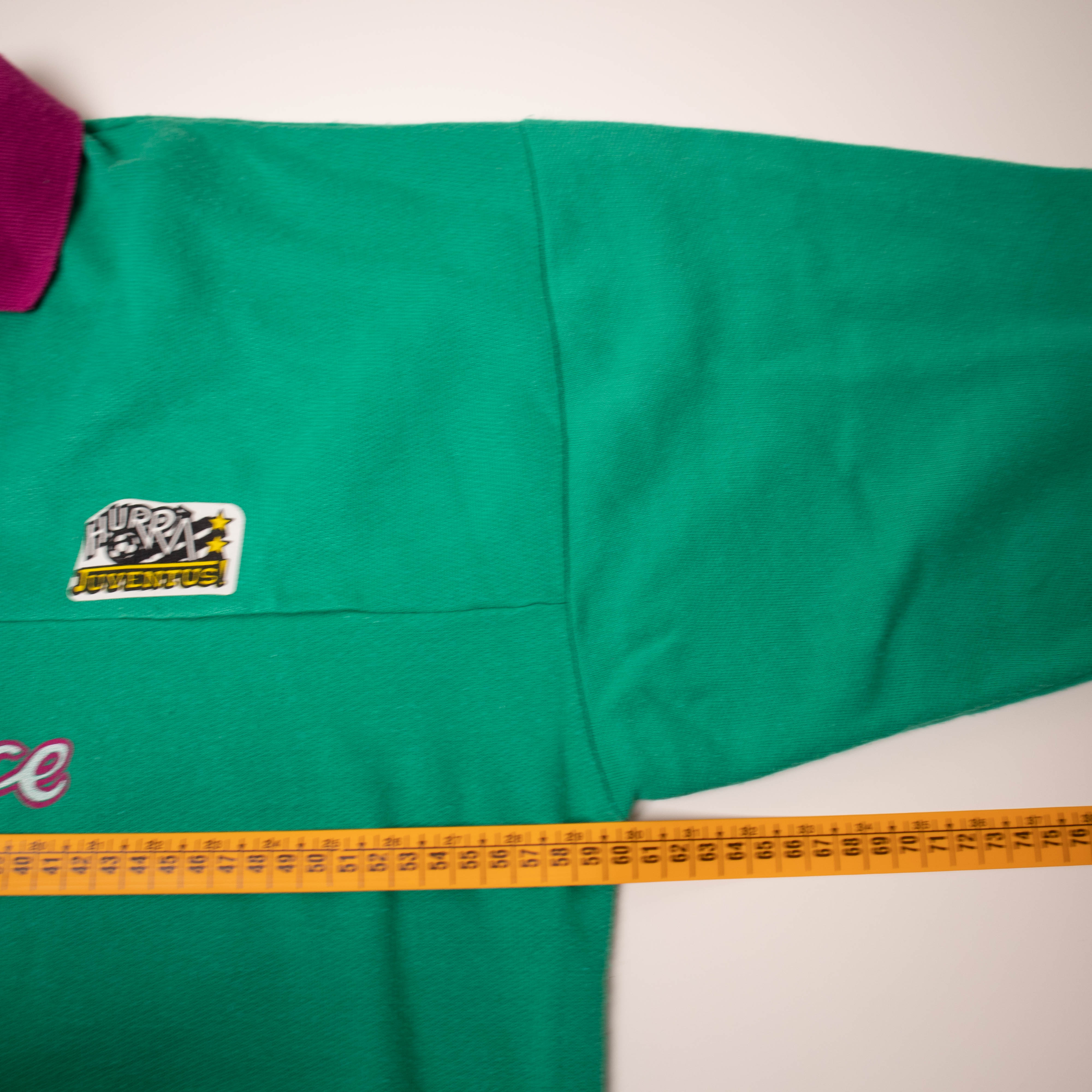 Vintage 80s 90s green printed buttoned Sweatshirt - Size L