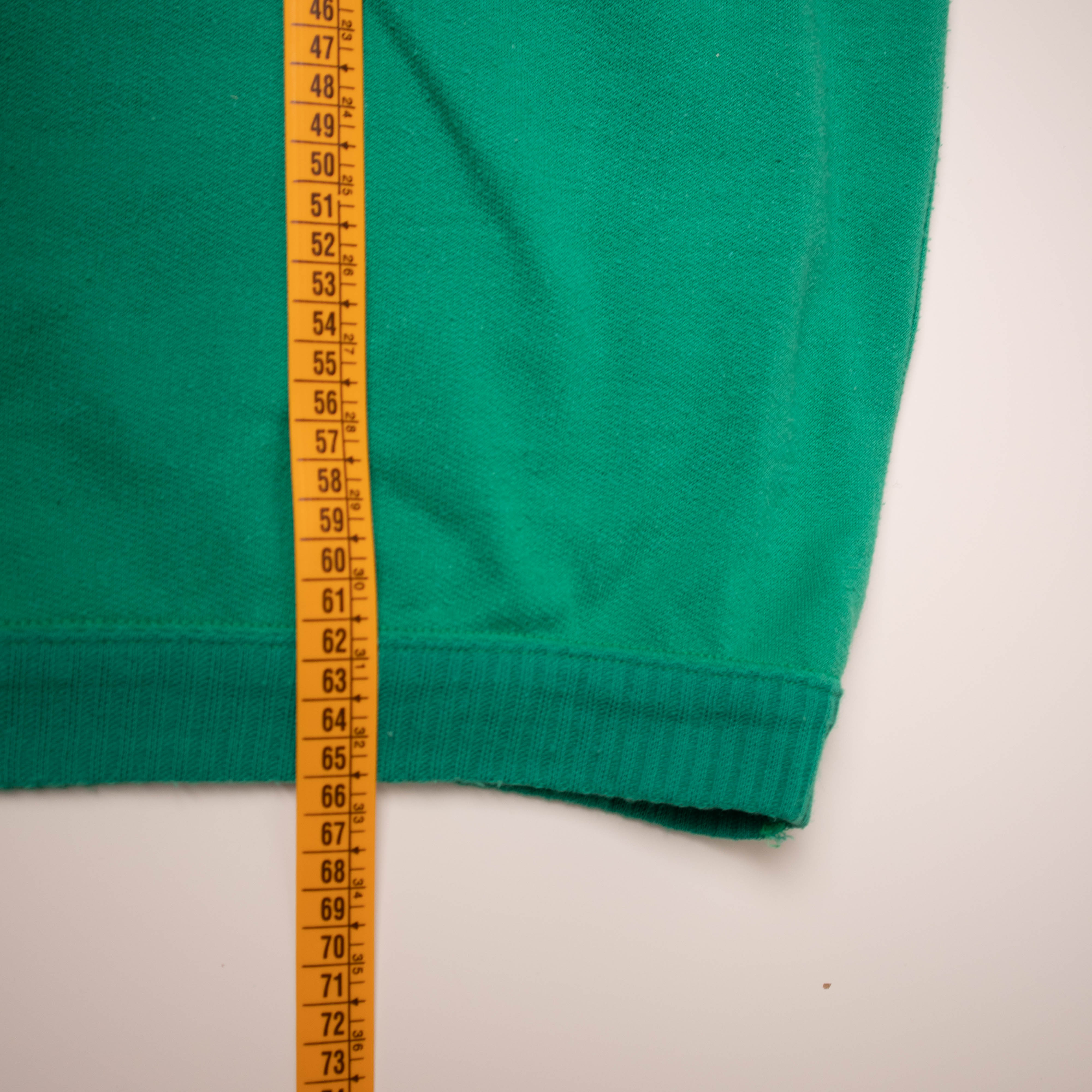 Vintage 80s 90s green printed buttoned Sweatshirt - Size L