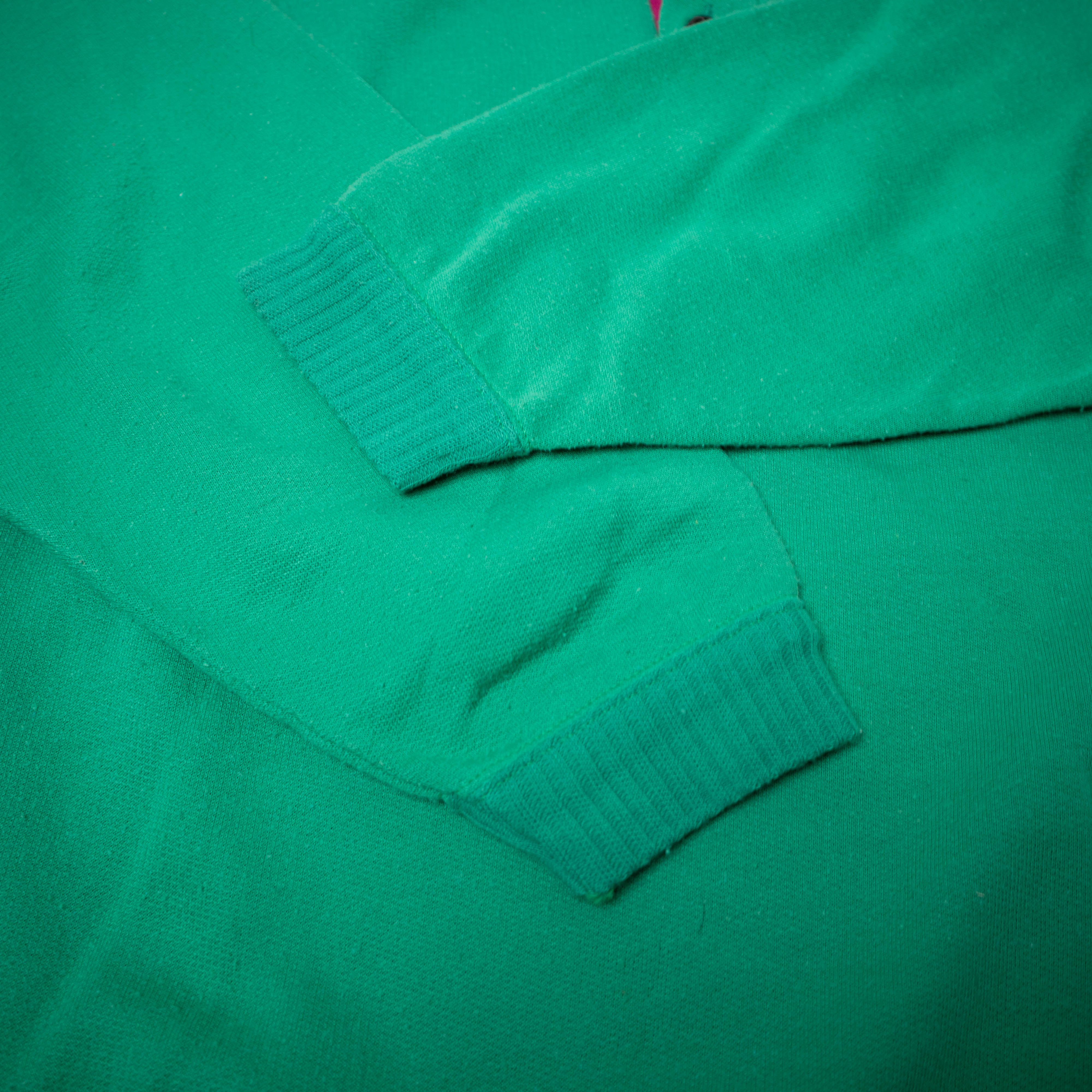 Vintage 80s 90s green printed buttoned Sweatshirt - Size L