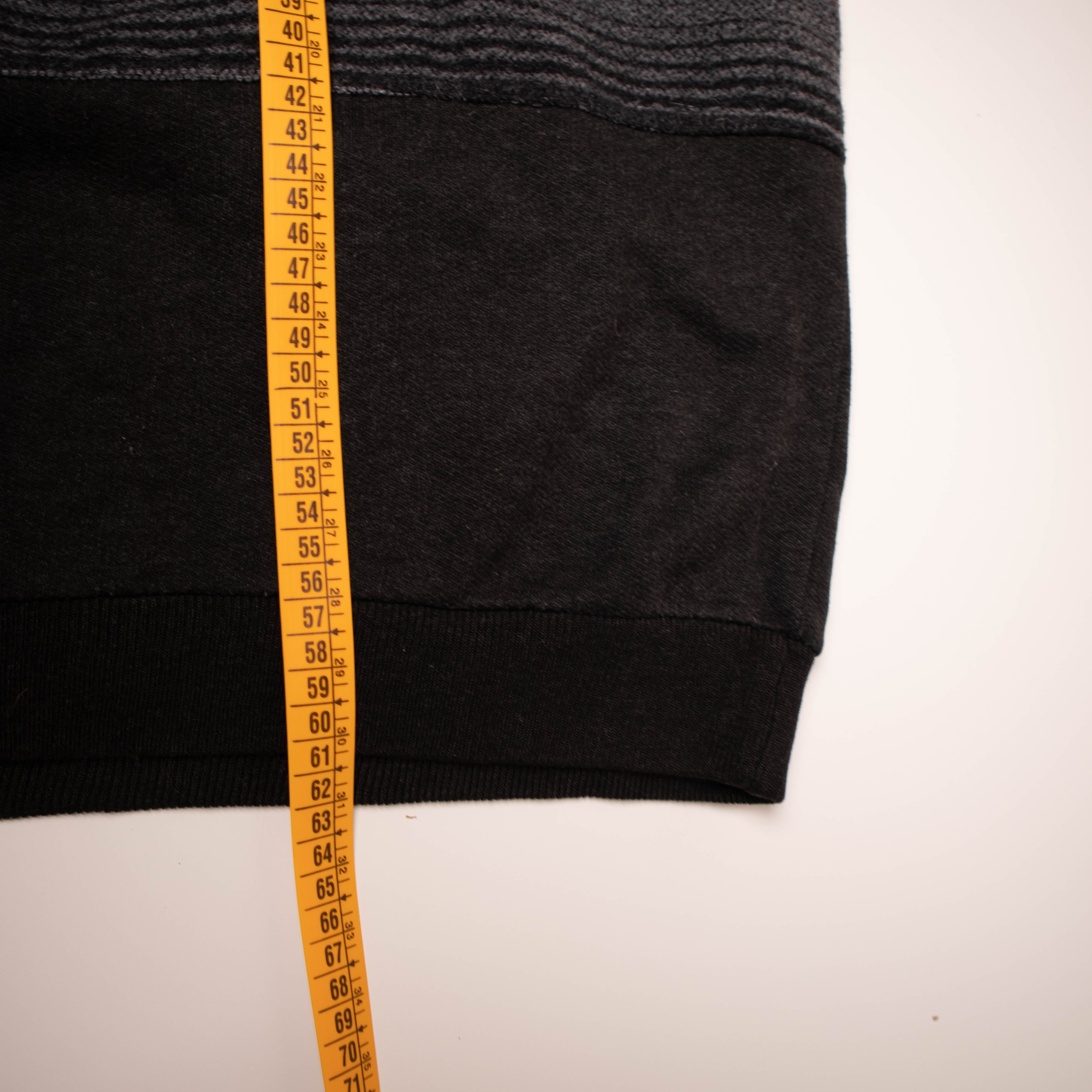 Vintage 80s 90s dark grey zip embroidered Sweatshirt - Size M