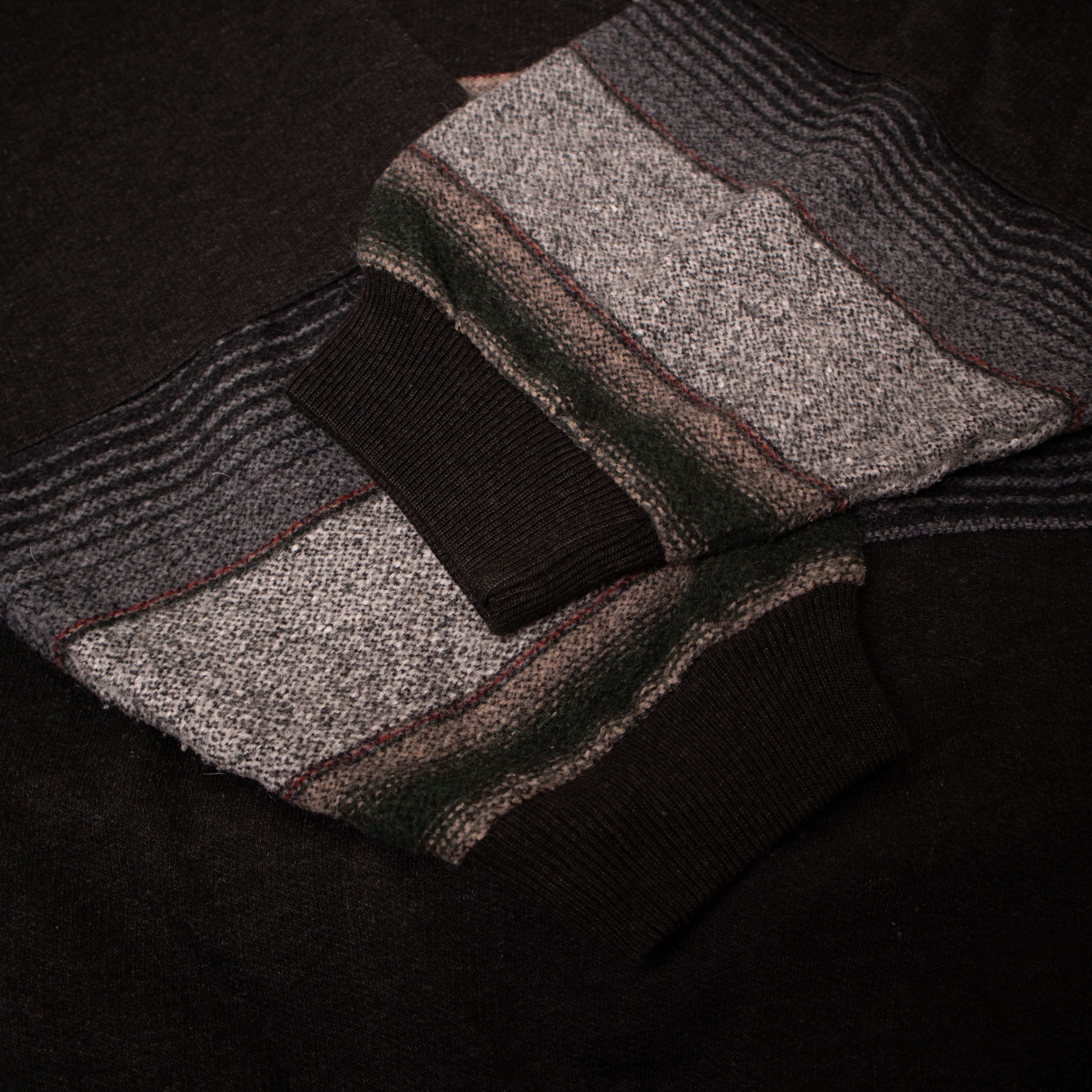 Vintage 80s 90s dark grey zip embroidered Sweatshirt - Size M