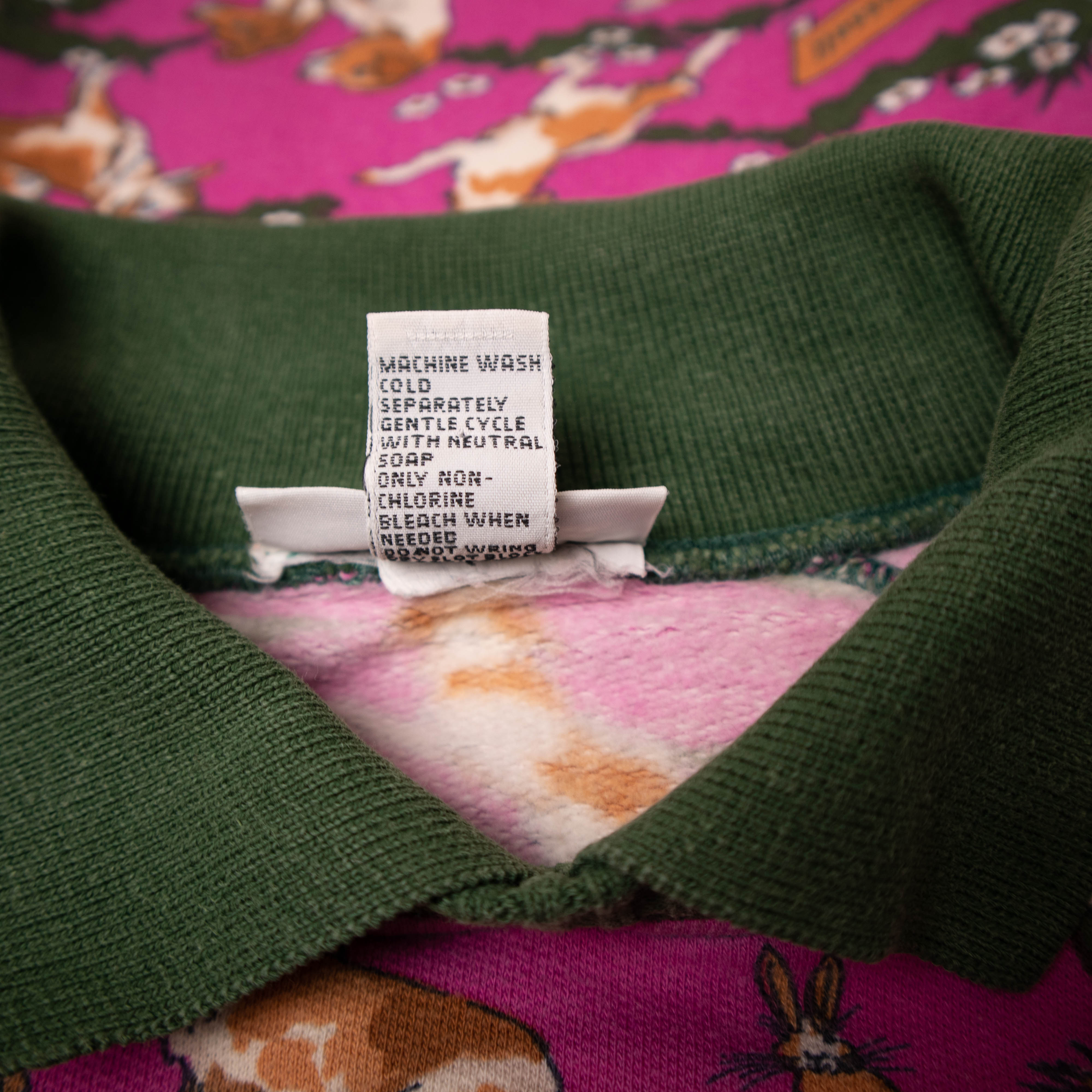 Vintage 80s 90s Jack Russell pink and white Sweatshirt - Size M/L