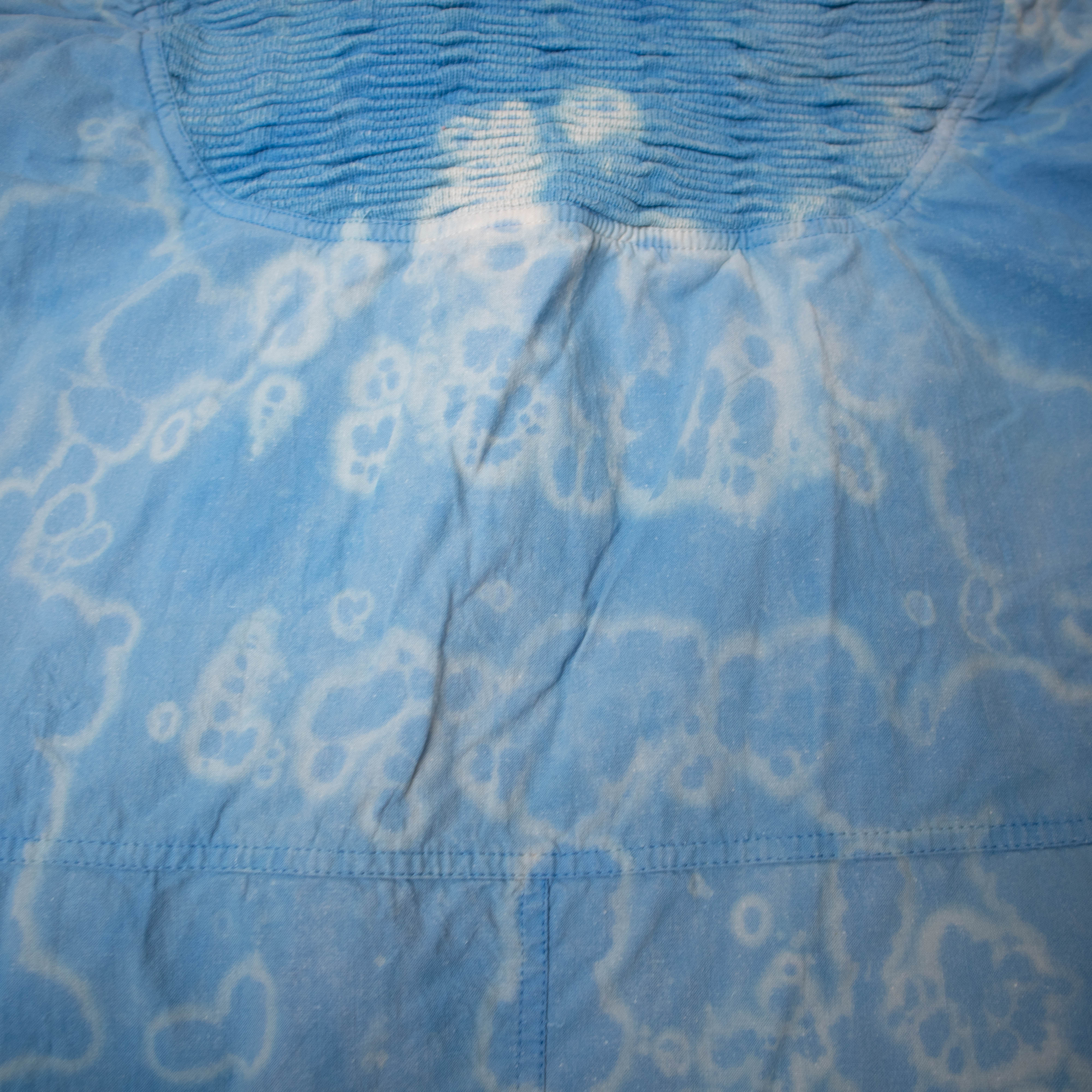 Vintage 80s 90s Rodeo blue tie dye buttoned Sweatshirt - Size L/XL