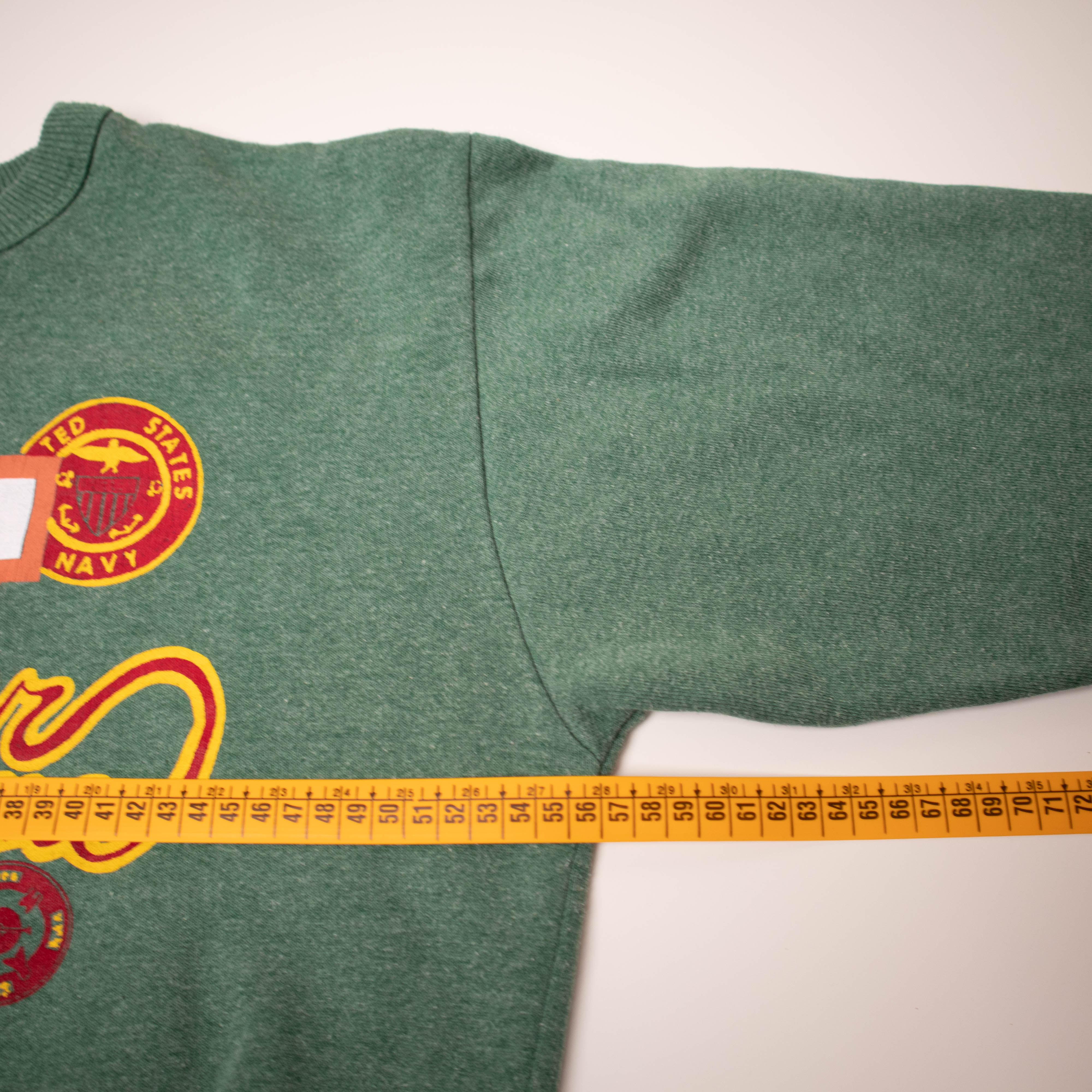 Vintage 80s 90s green printed Sweatshirt - Size S