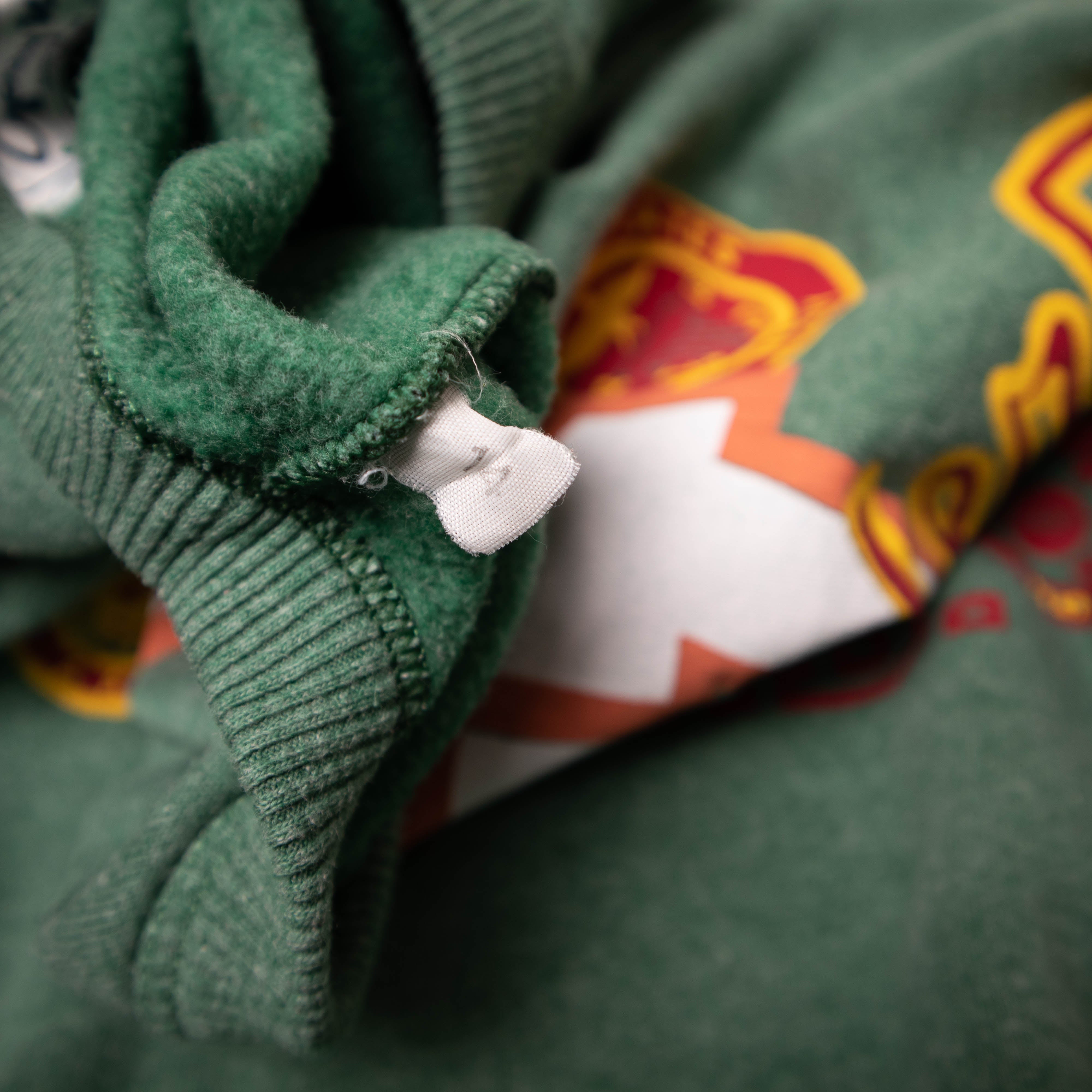 Vintage 80s 90s green printed Sweatshirt - Size S