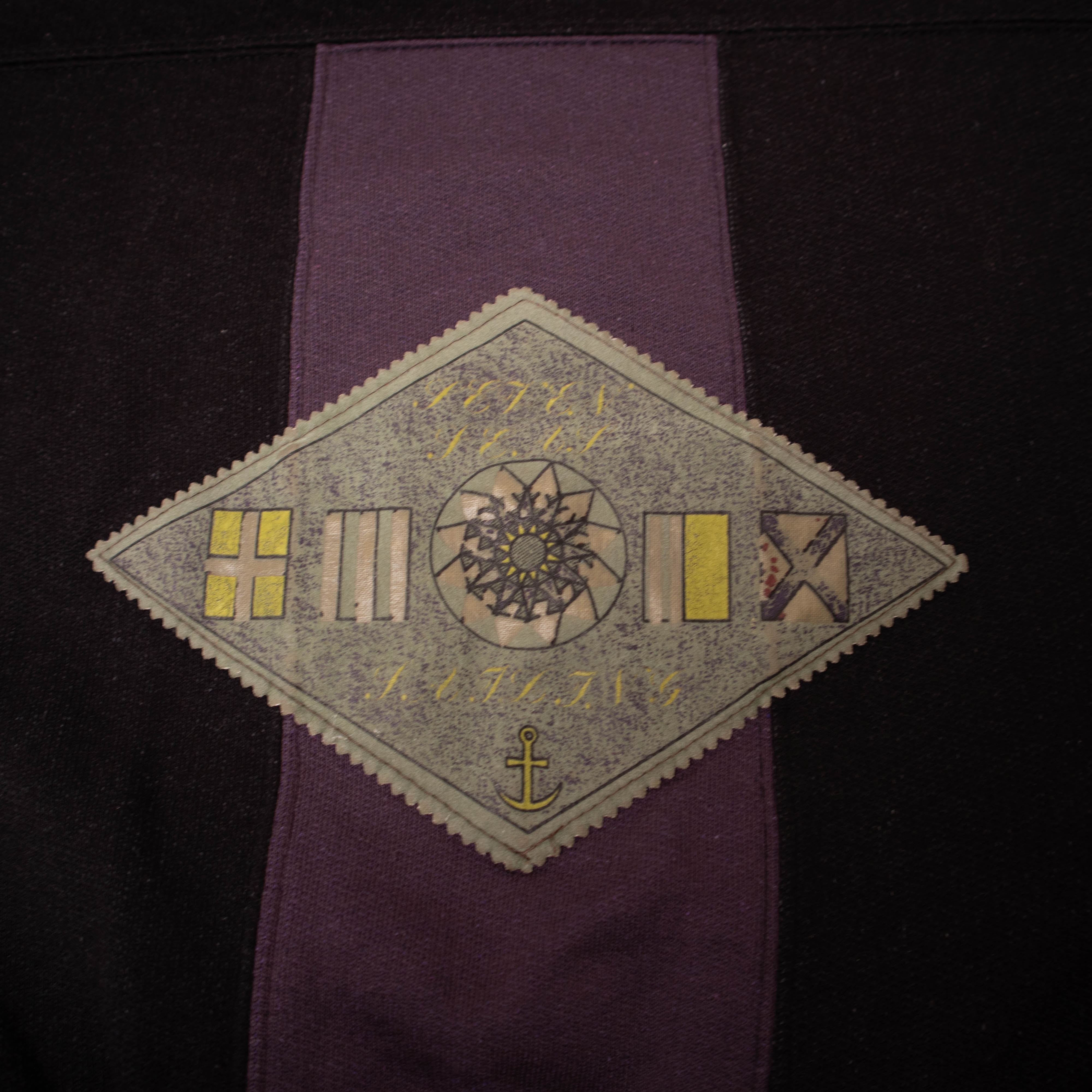 Vintage 80s 90s black embroidered Sweatshirt - Size M