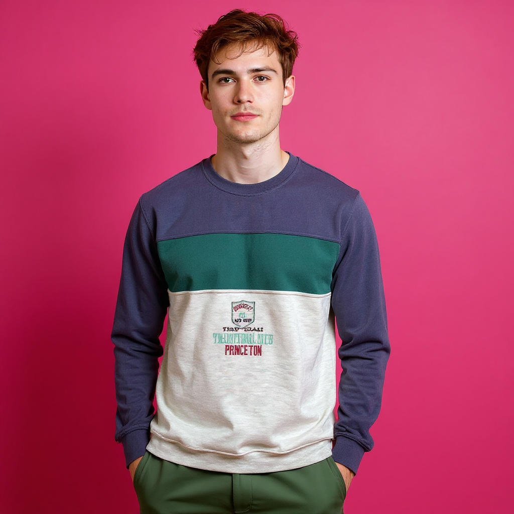 Vintage 80s 90s multicolor embroidered Sweatshirt - Size L/XL