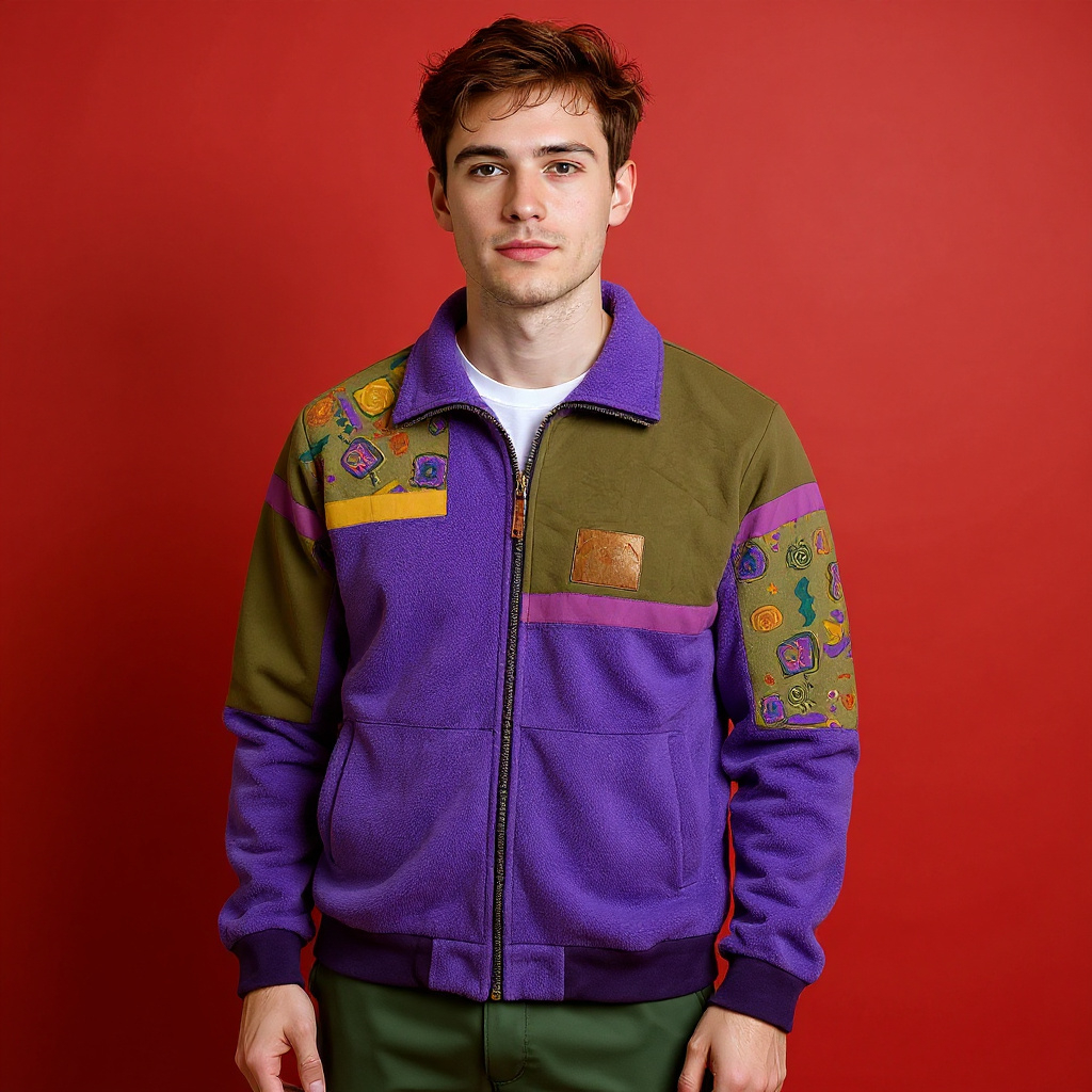 Vintage 80/90s purple and brown Fleece - Size XL