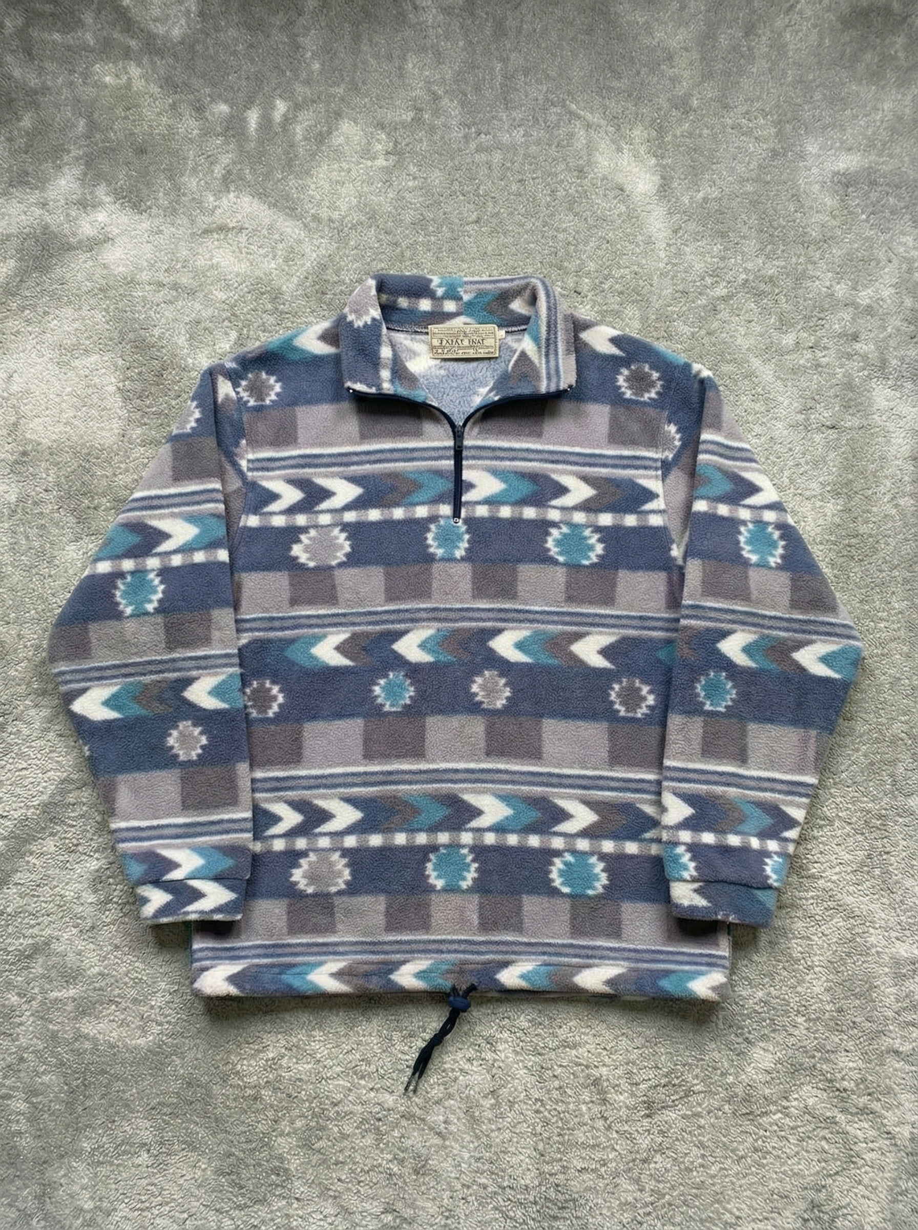 Vintage 80/90s mutlicolor abstract Fleece - Size XL