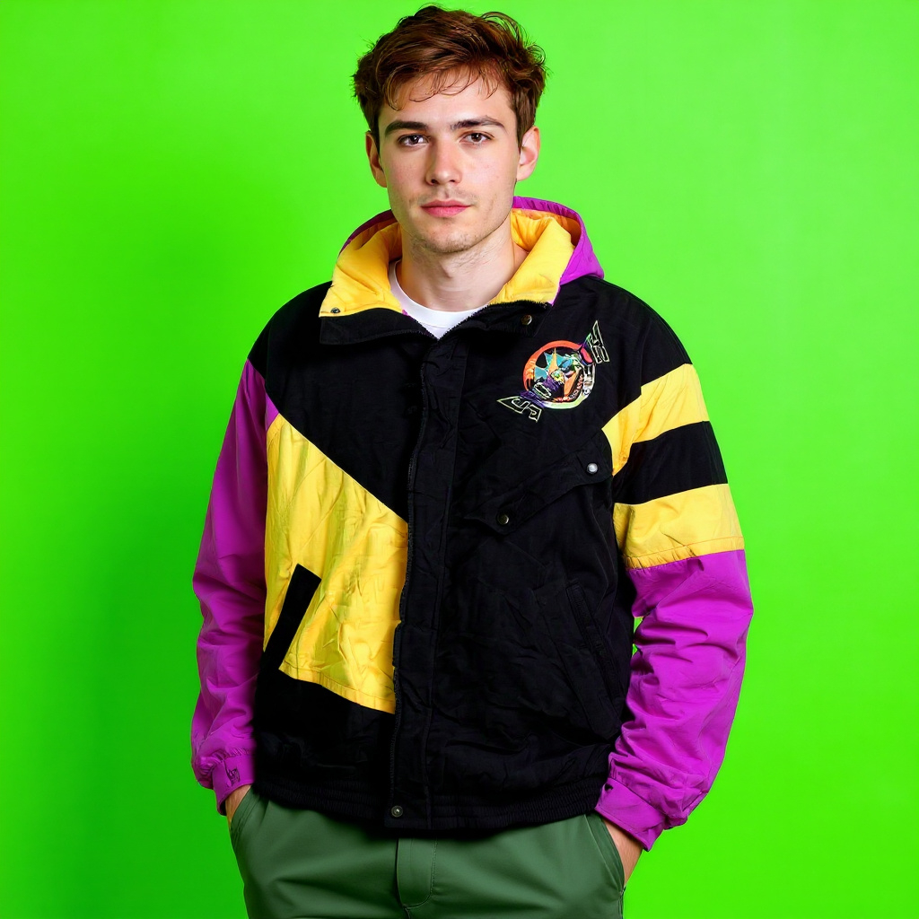 Vintage 80s 90s colorblock geometric Fila Snowbeach Winter Jacket - Size L/XL