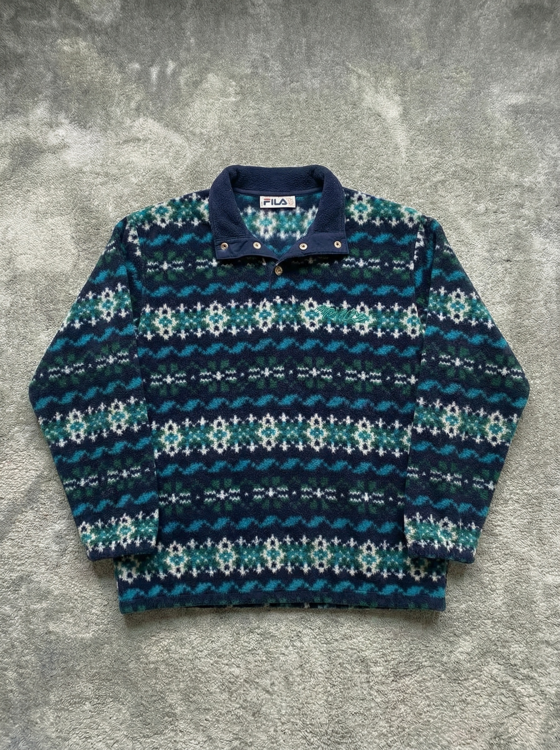 Vintage 80/90s multicolor Fila Magic Line Fleece - Size L