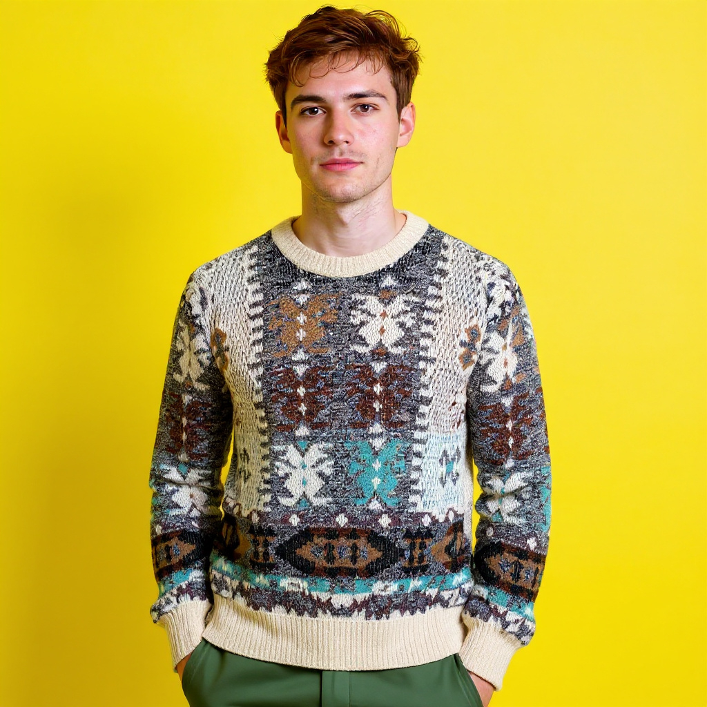 Vintage 80s 90s multicolor abstract Sweater - Size L