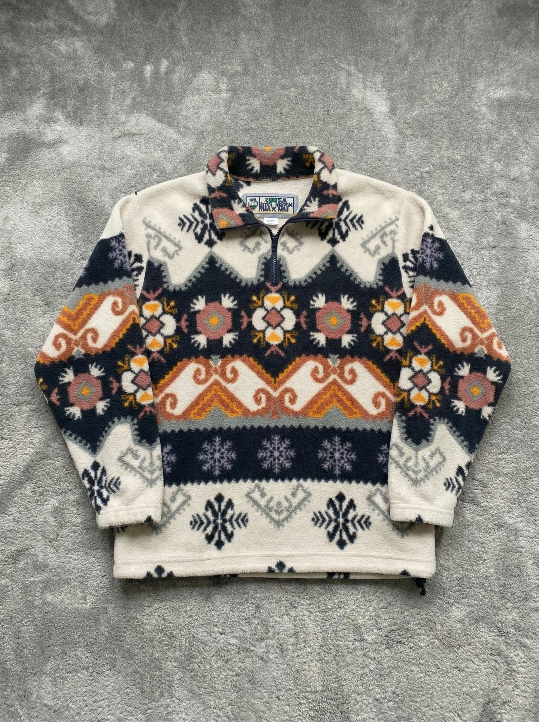 Vintage 80/90s multicolor abstract Fleece - Size L/XL