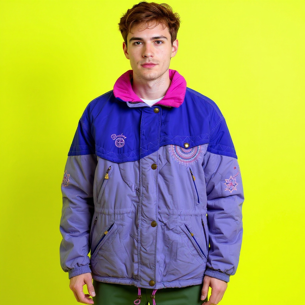 Vintage 80s 90s purple and blue Diadora Winter Jacket - Size M